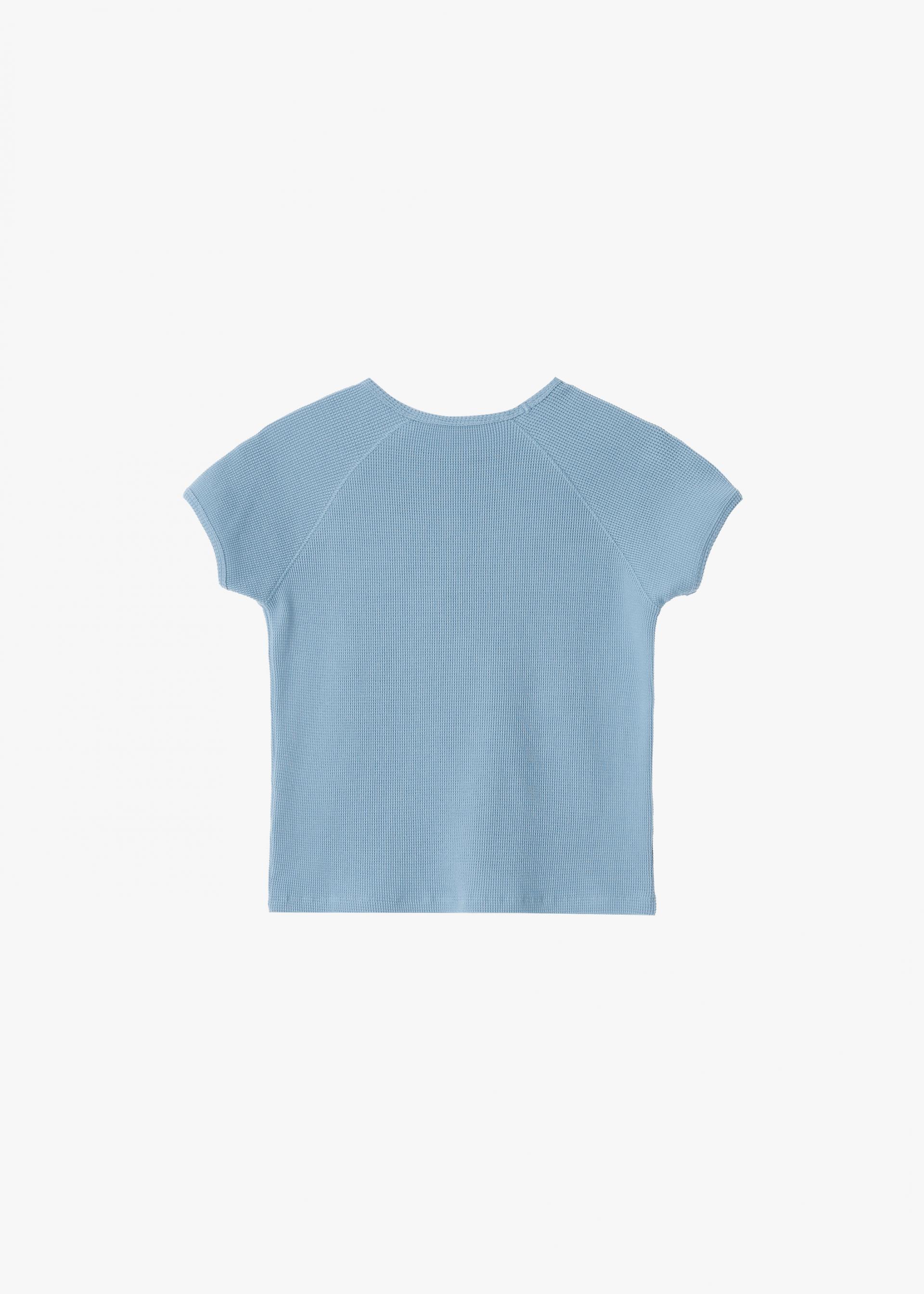 26SS PETITE WAFFLE TOP / LIGHT BLUE