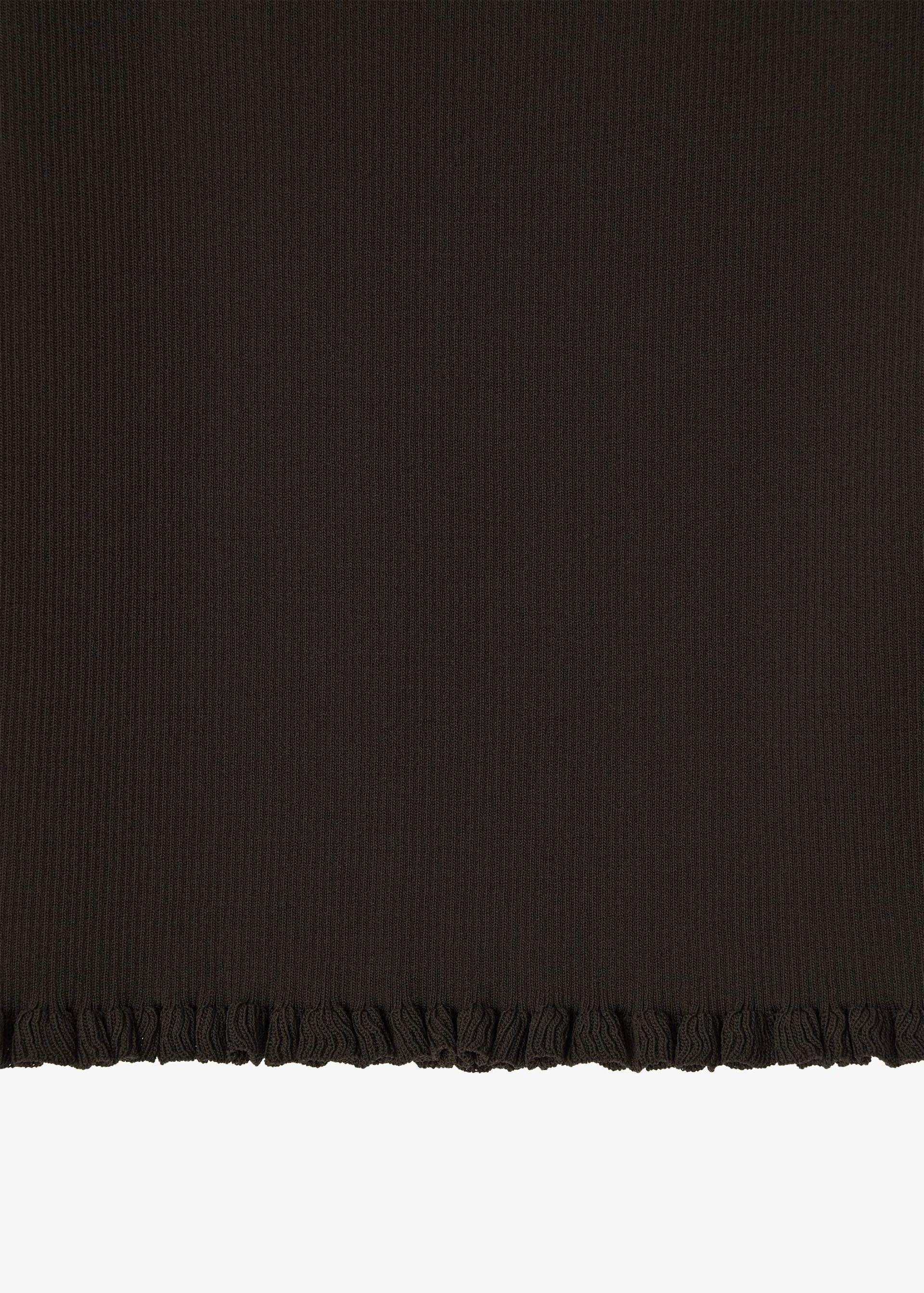 26SS RIBBED FRILL SLEEVELESS / BROWN