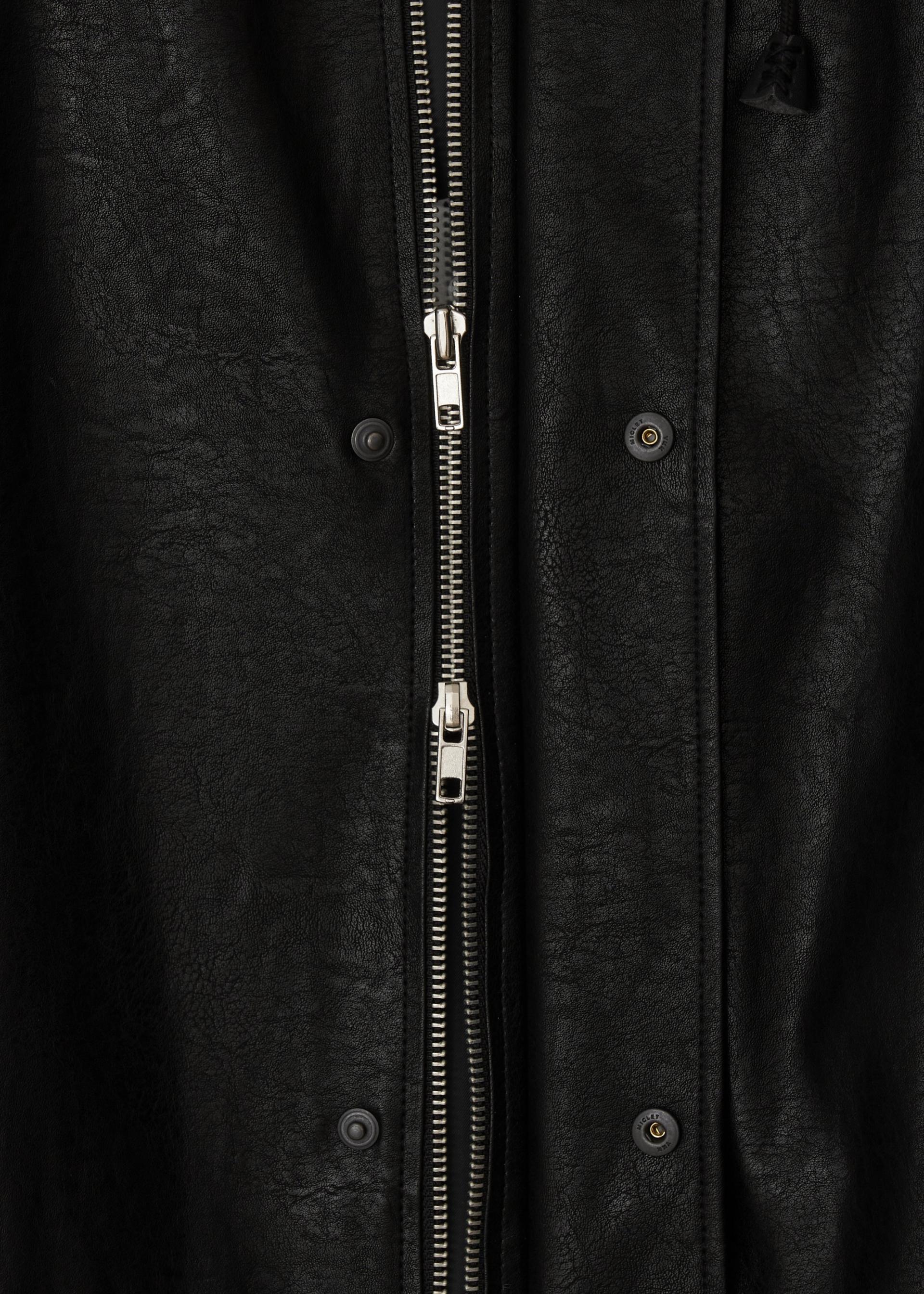 26SS HUNTING FAUX LEATHER JACKET / BLACK