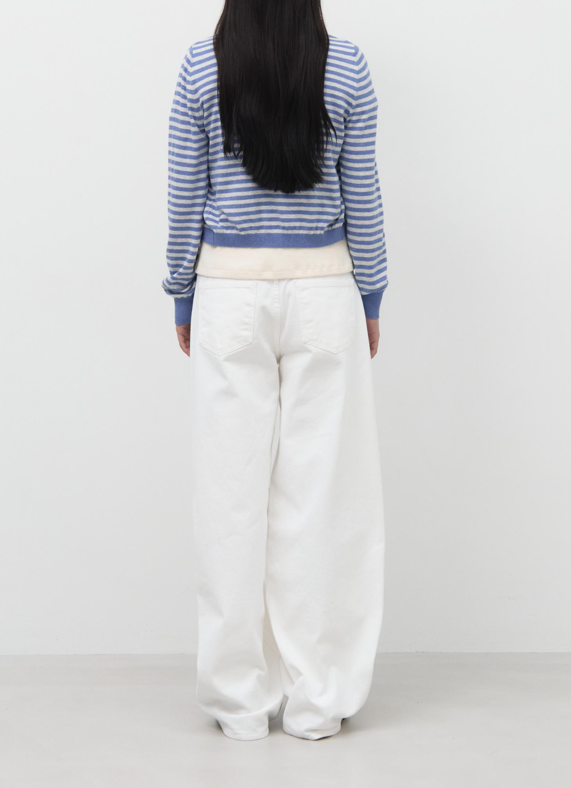 26SS CASHMERE ANG CARDIGAN / BLUE STRIPE