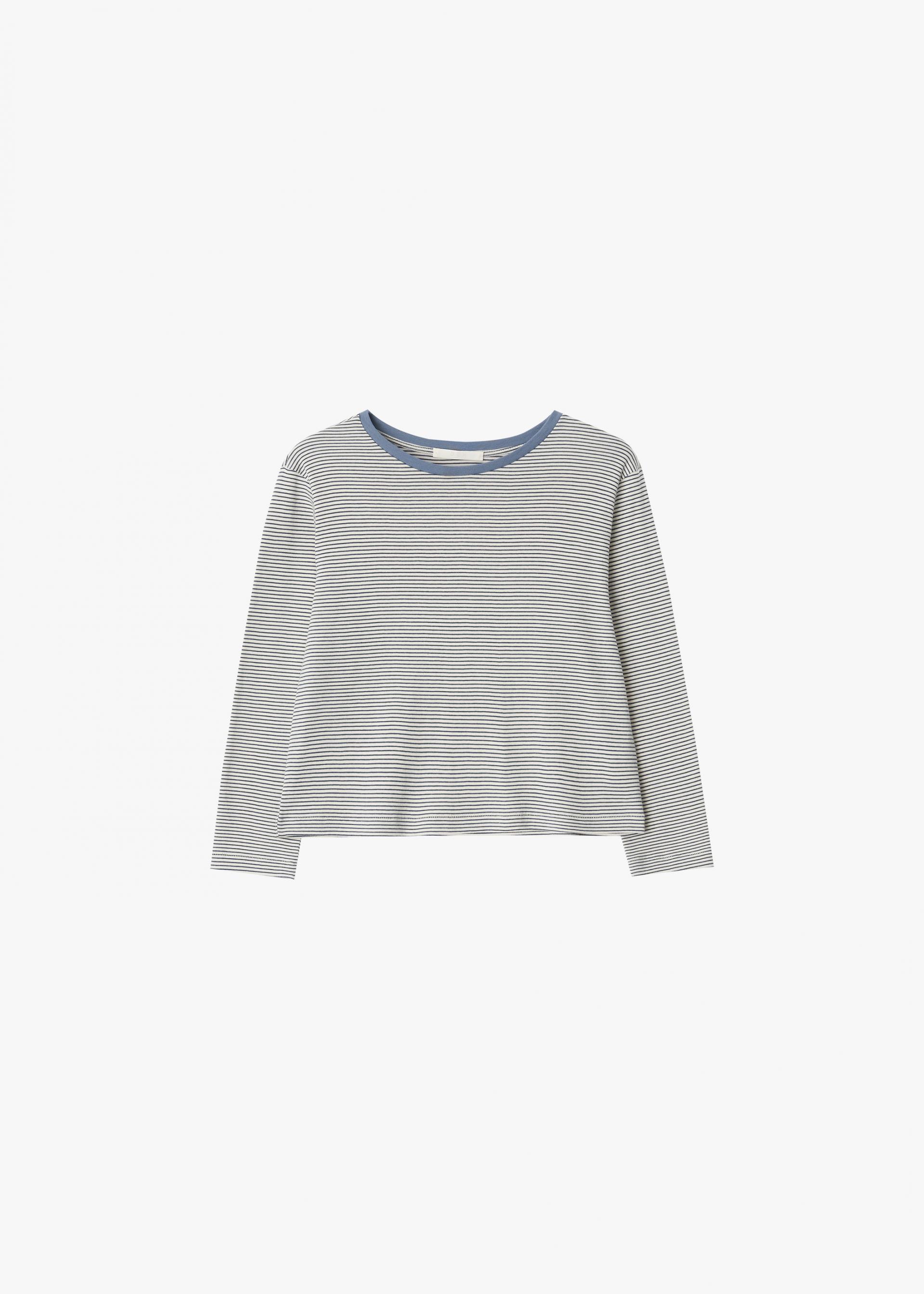 26SS MID SLEEVE STRIPE TOP / LIGHT BLUE