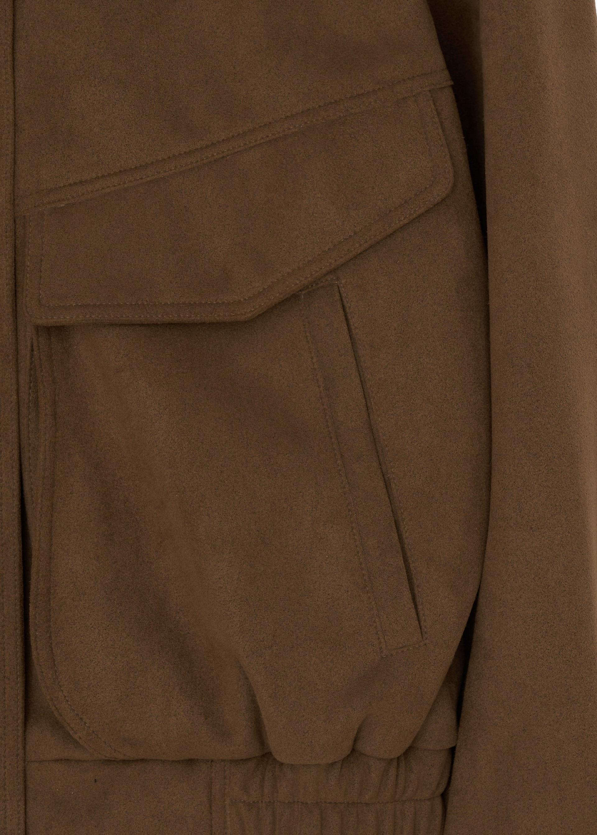 26SS FAUX SUEDE BOMBER / BROWN