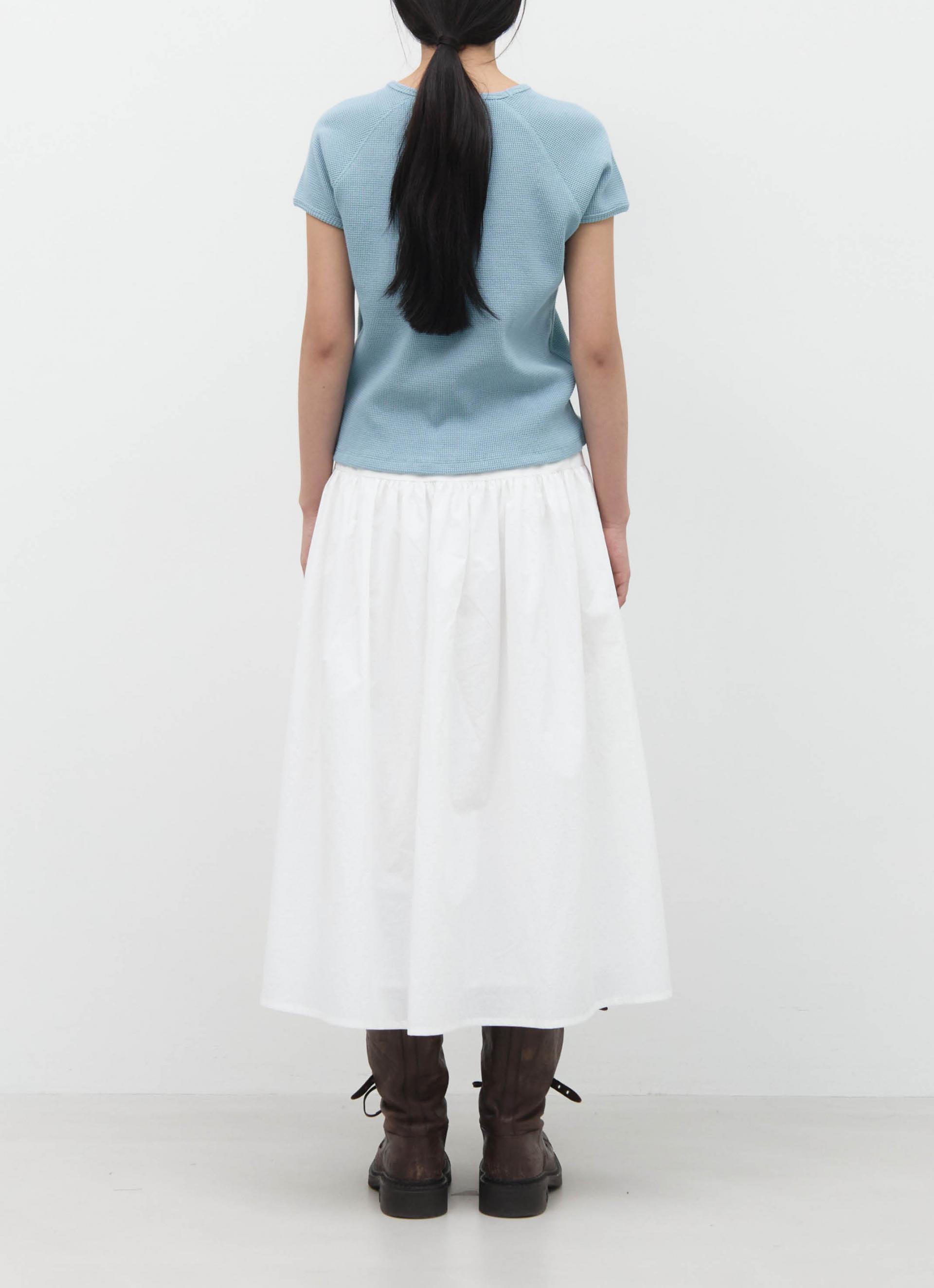26SS SIDE DRAWSTRING FLARE SKIRT / WHITE