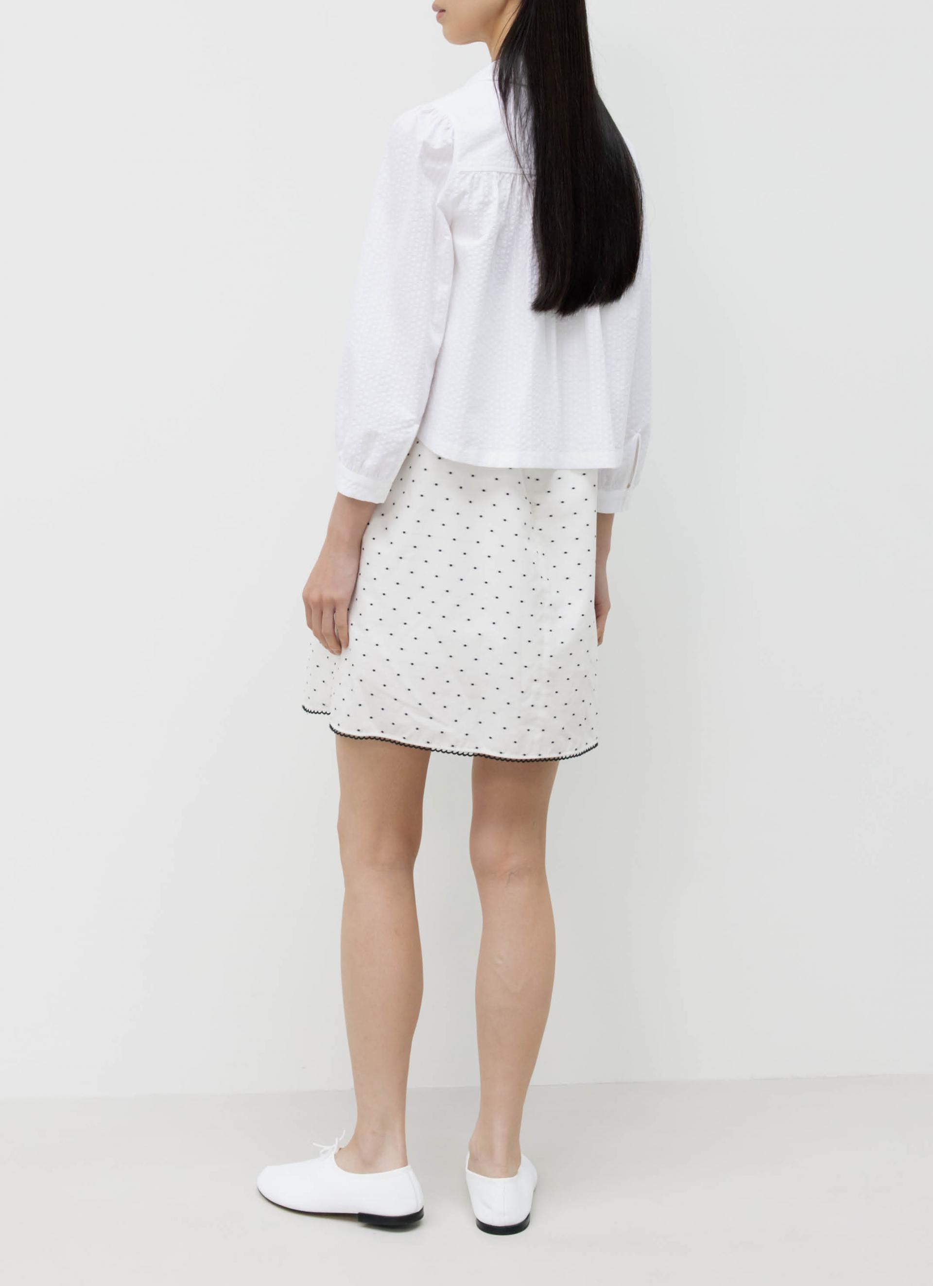 26SS ROUND COLLAR CROP SHIRTS / WHITE