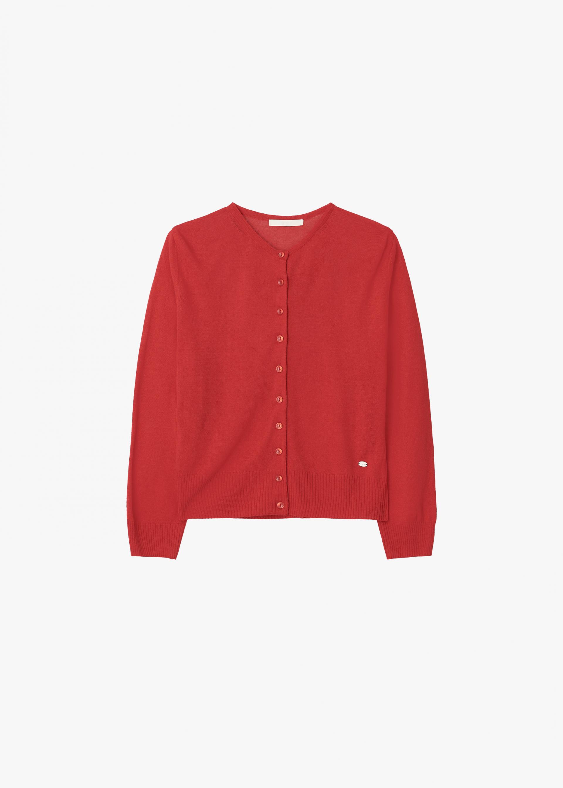 26SS SHEER CARDIGAN / RED