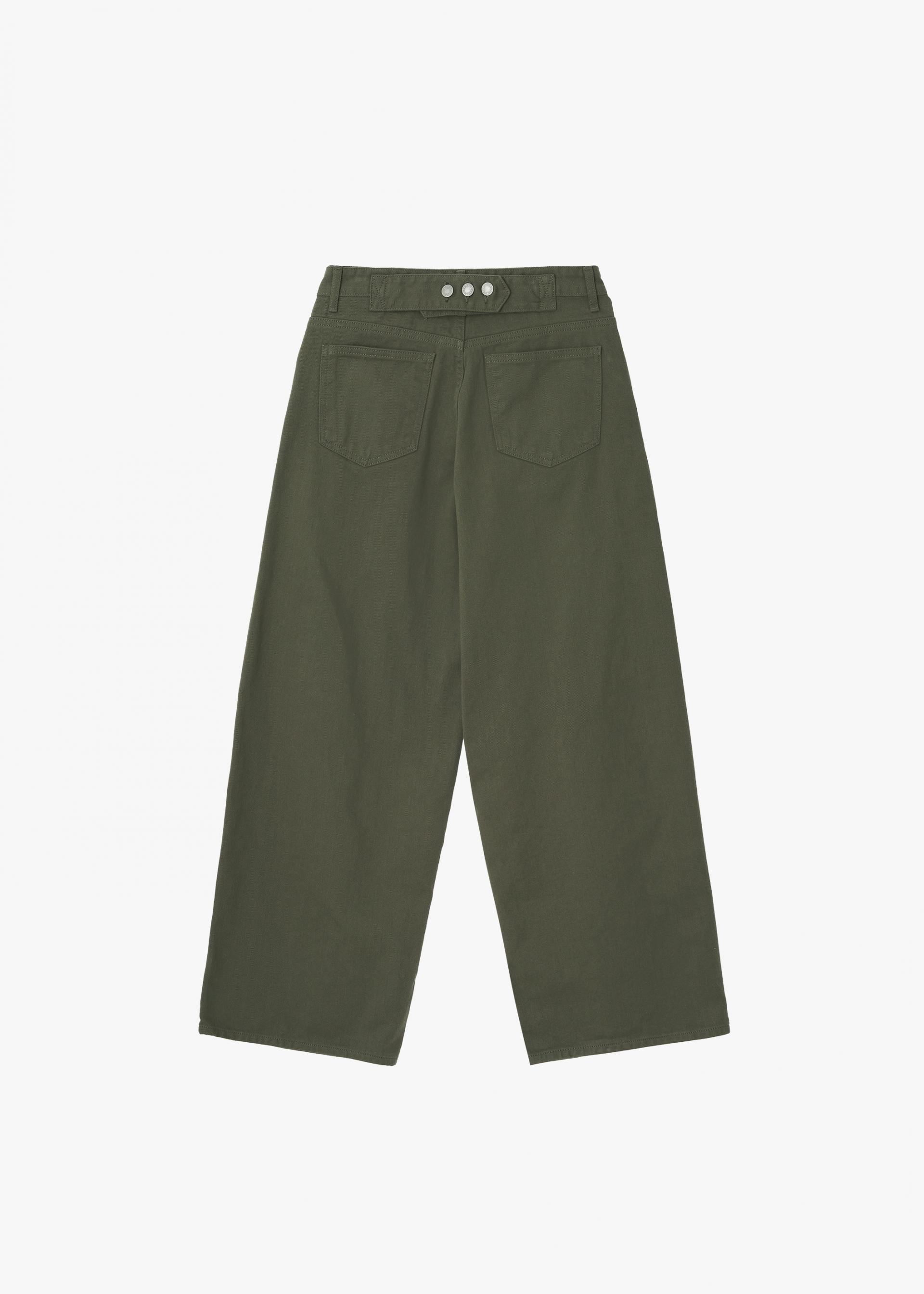 26SS WIDE CINCH-BACK JEAN / KHAKI
