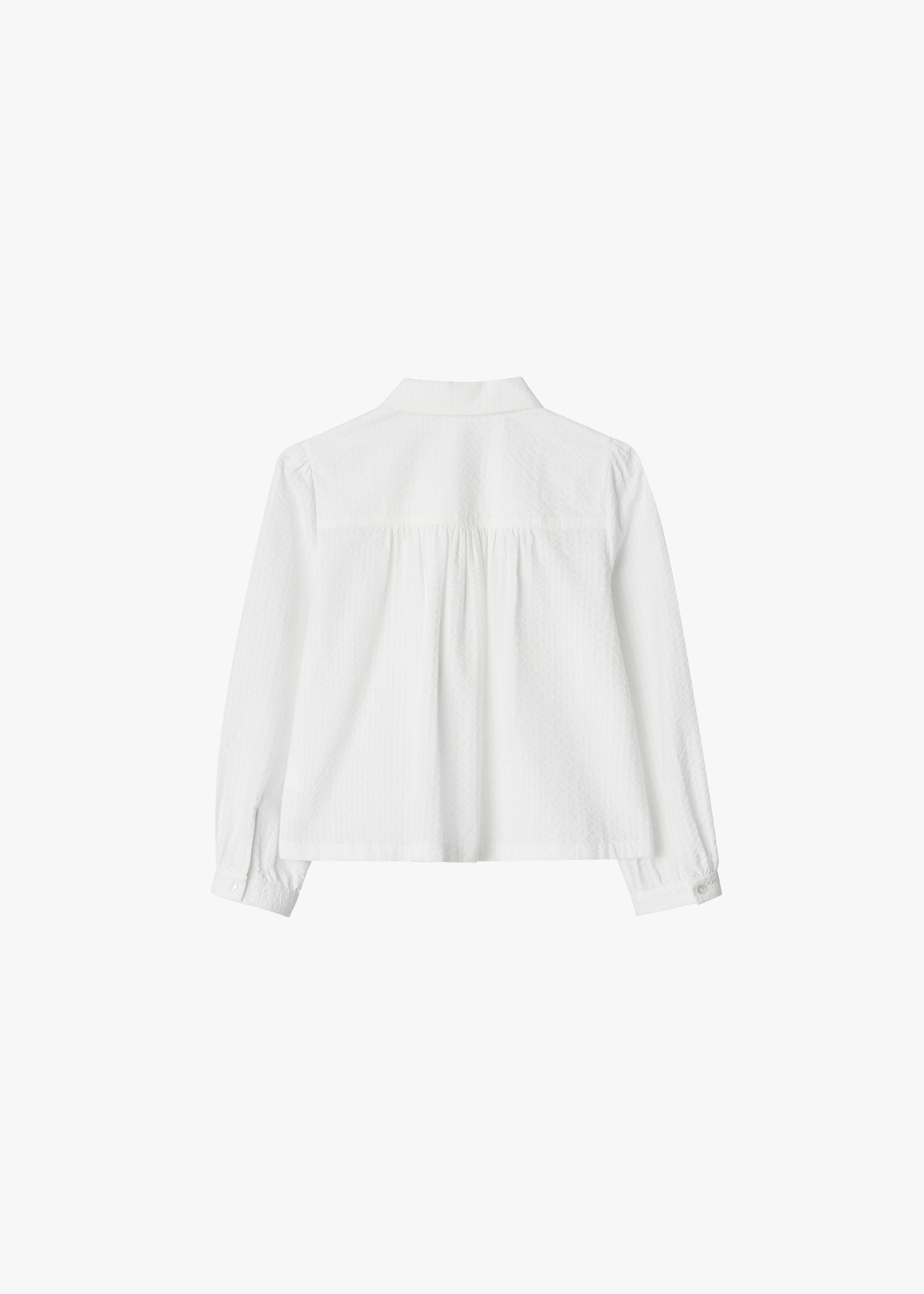 26SS ROUND COLLAR CROP SHIRTS / WHITE