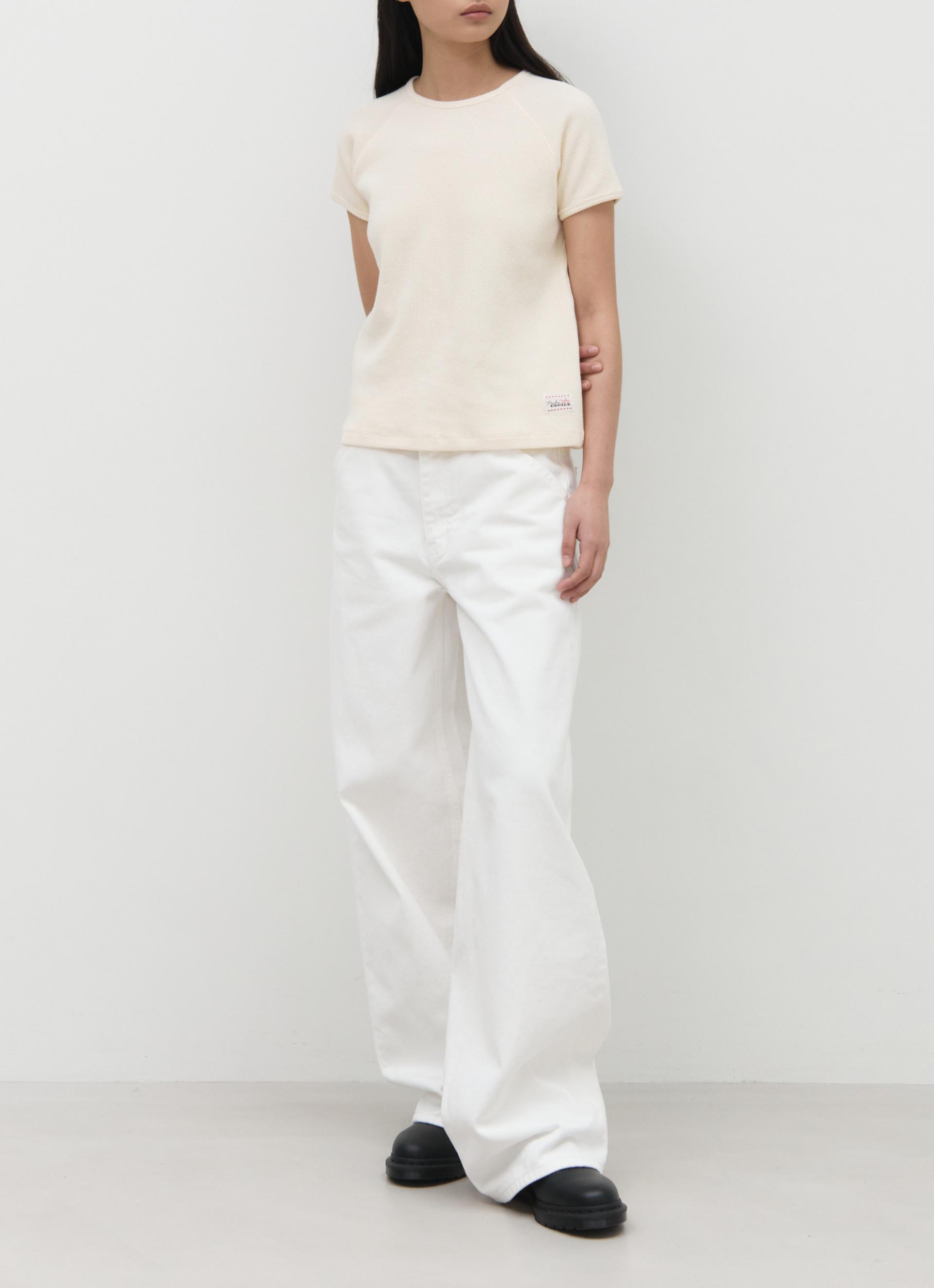 26SS PETITE WAFFLE TOP / CREAM