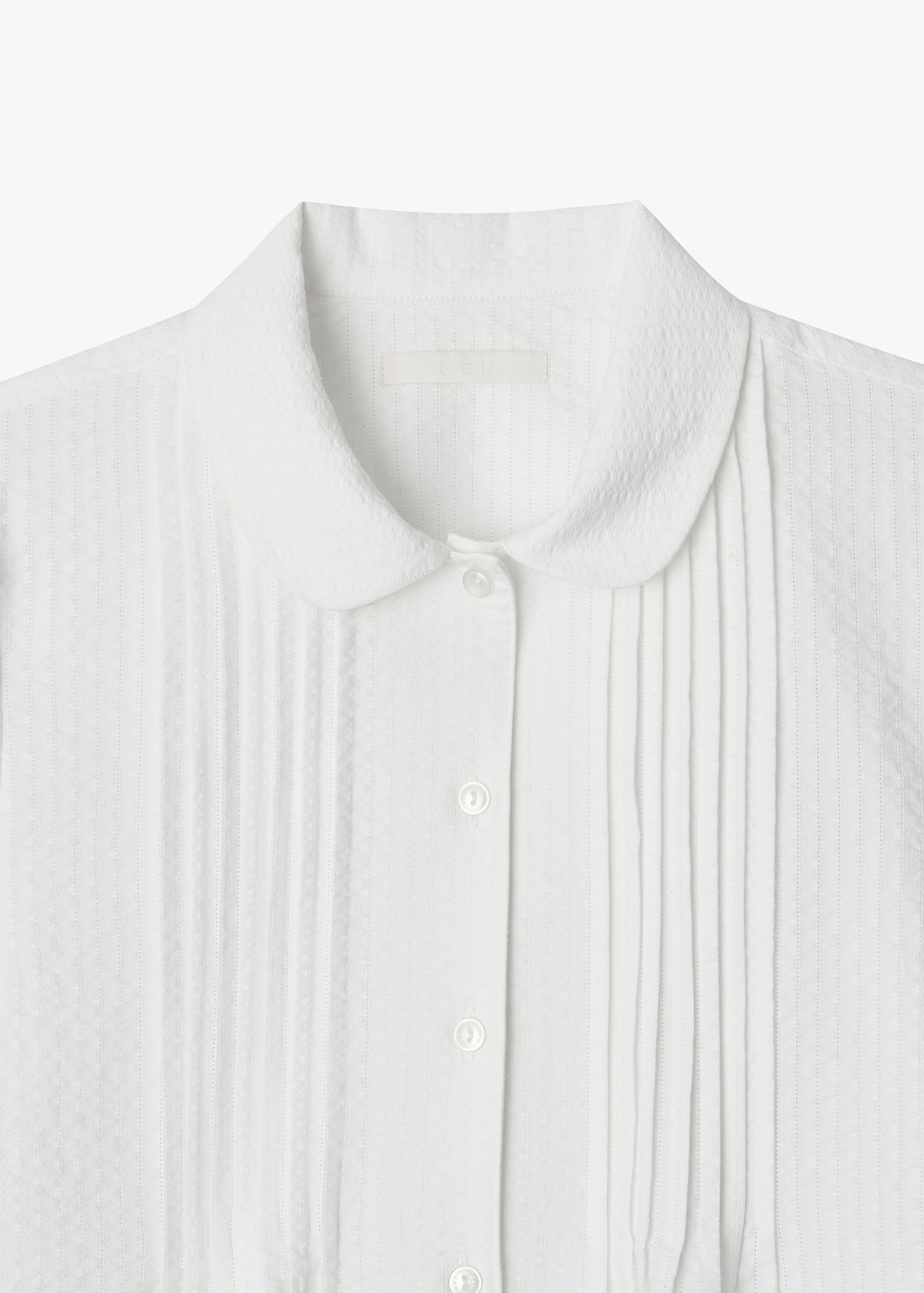 26SS ROUND COLLAR CROP SHIRTS / WHITE