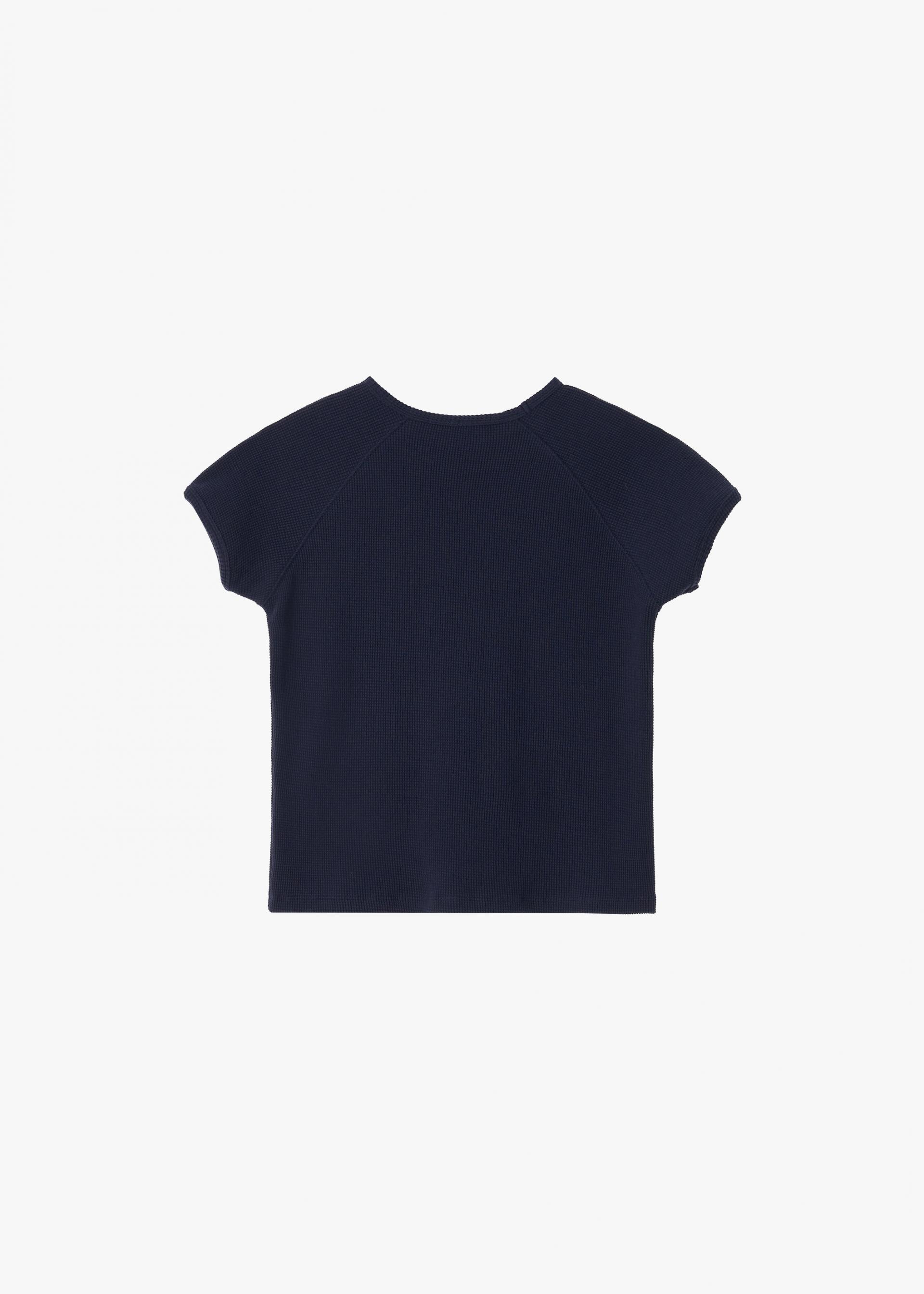 26SS PETITE WAFFLE TOP / NAVY