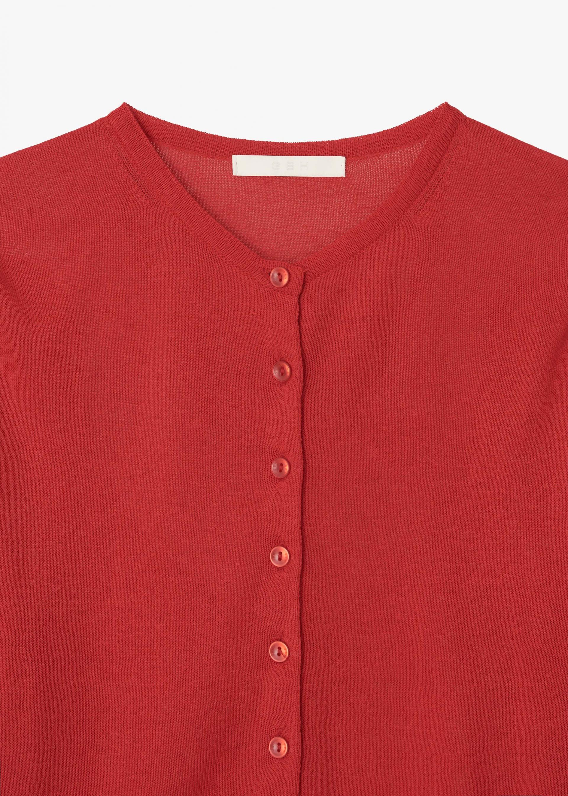 26SS SHEER CARDIGAN / RED