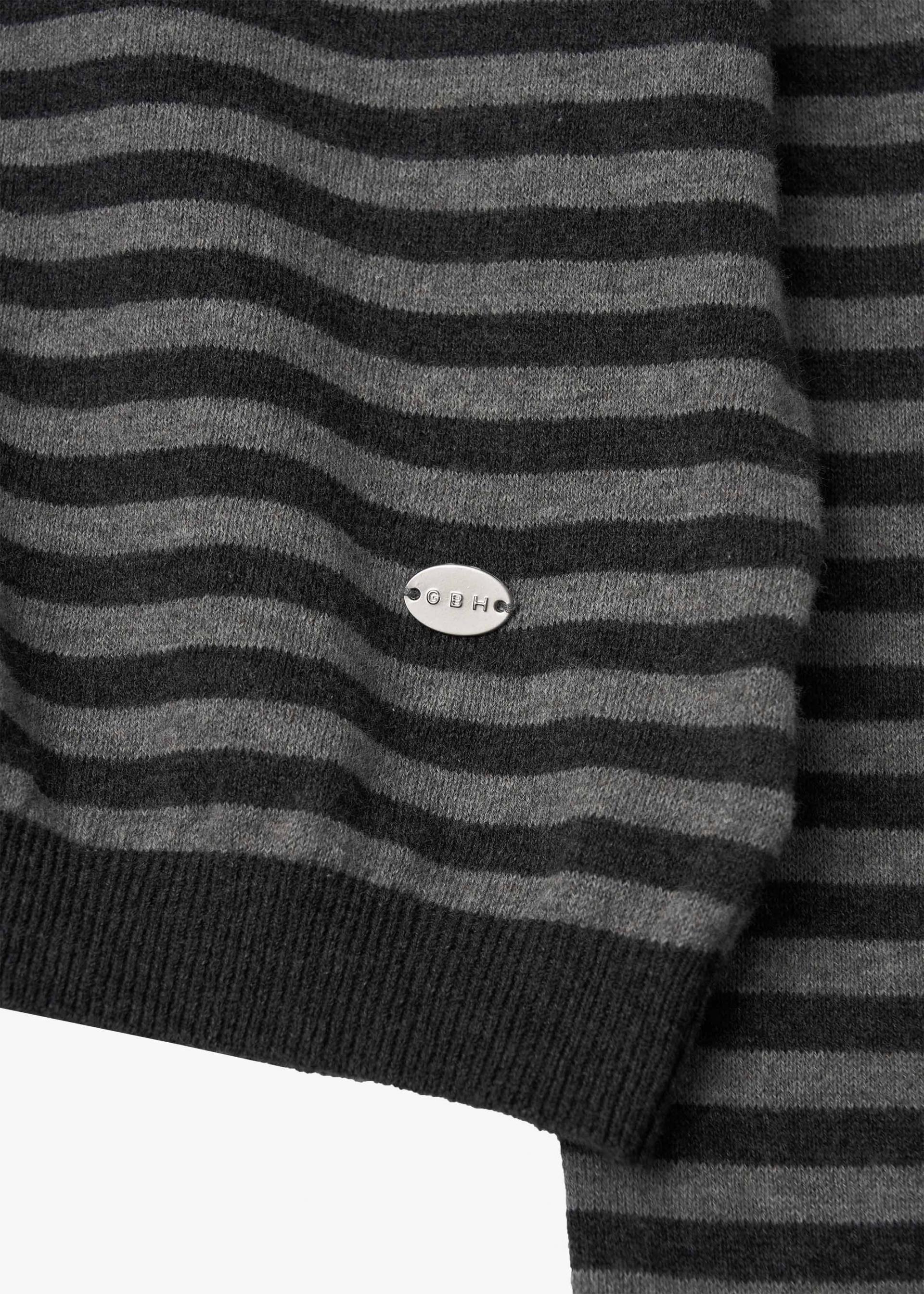 26SS CASHMERE ANG CARDIGAN / GREY STRIPE