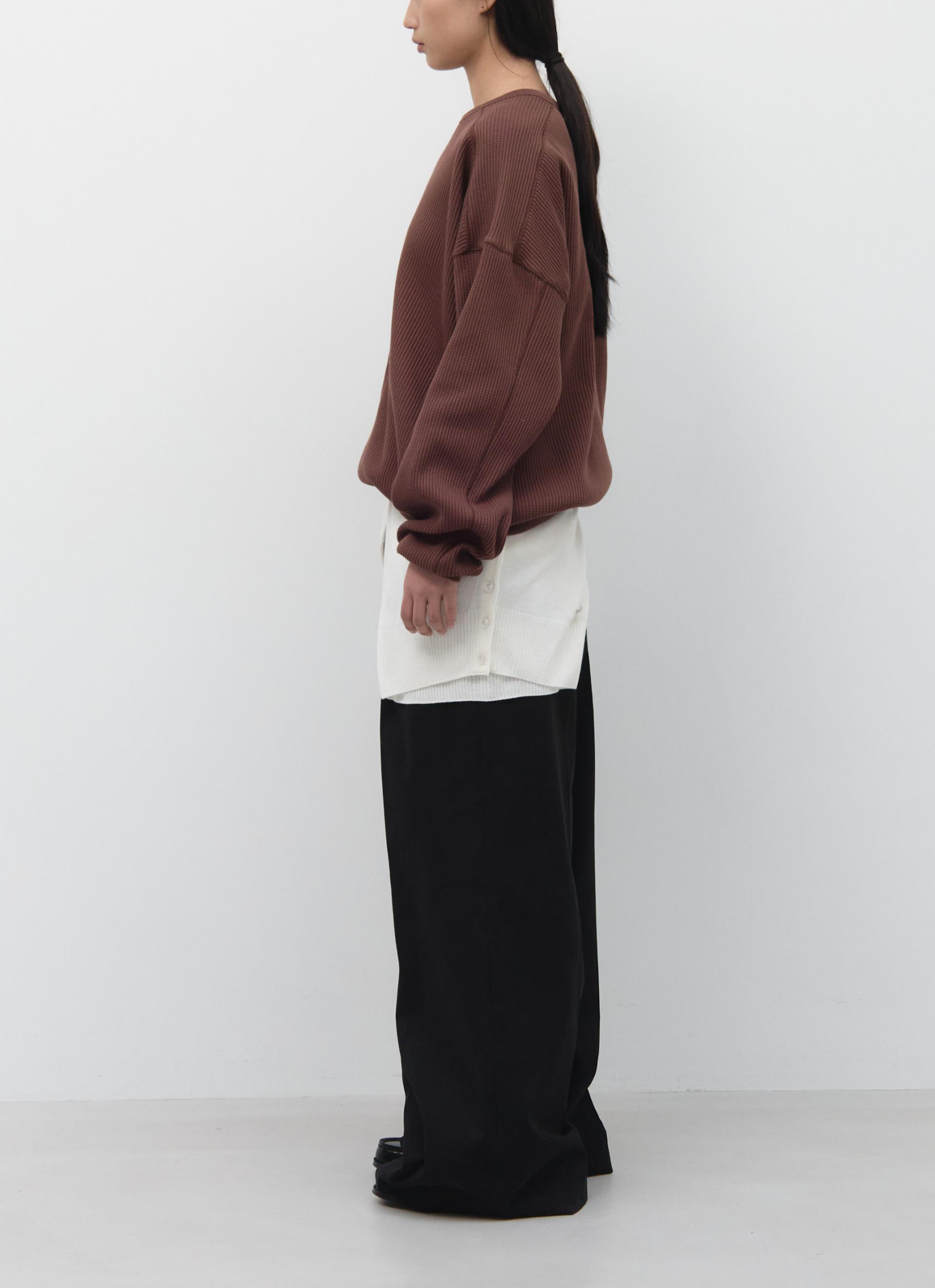 26SS WAFFLE TOP / BROWN