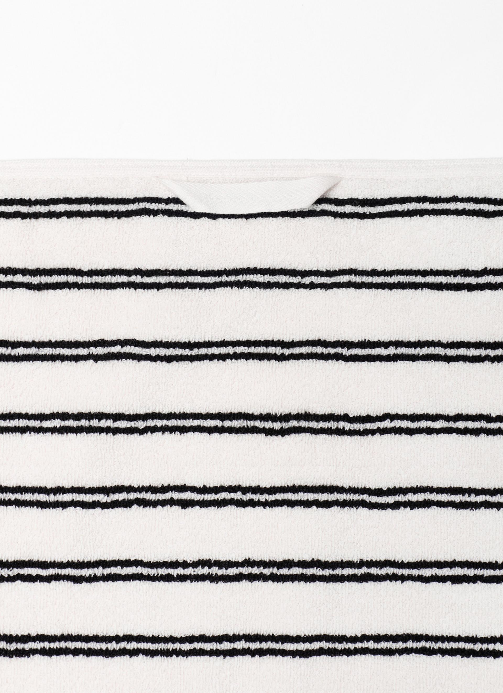 FACE TOWEL_STRIPE TWIN WHITE