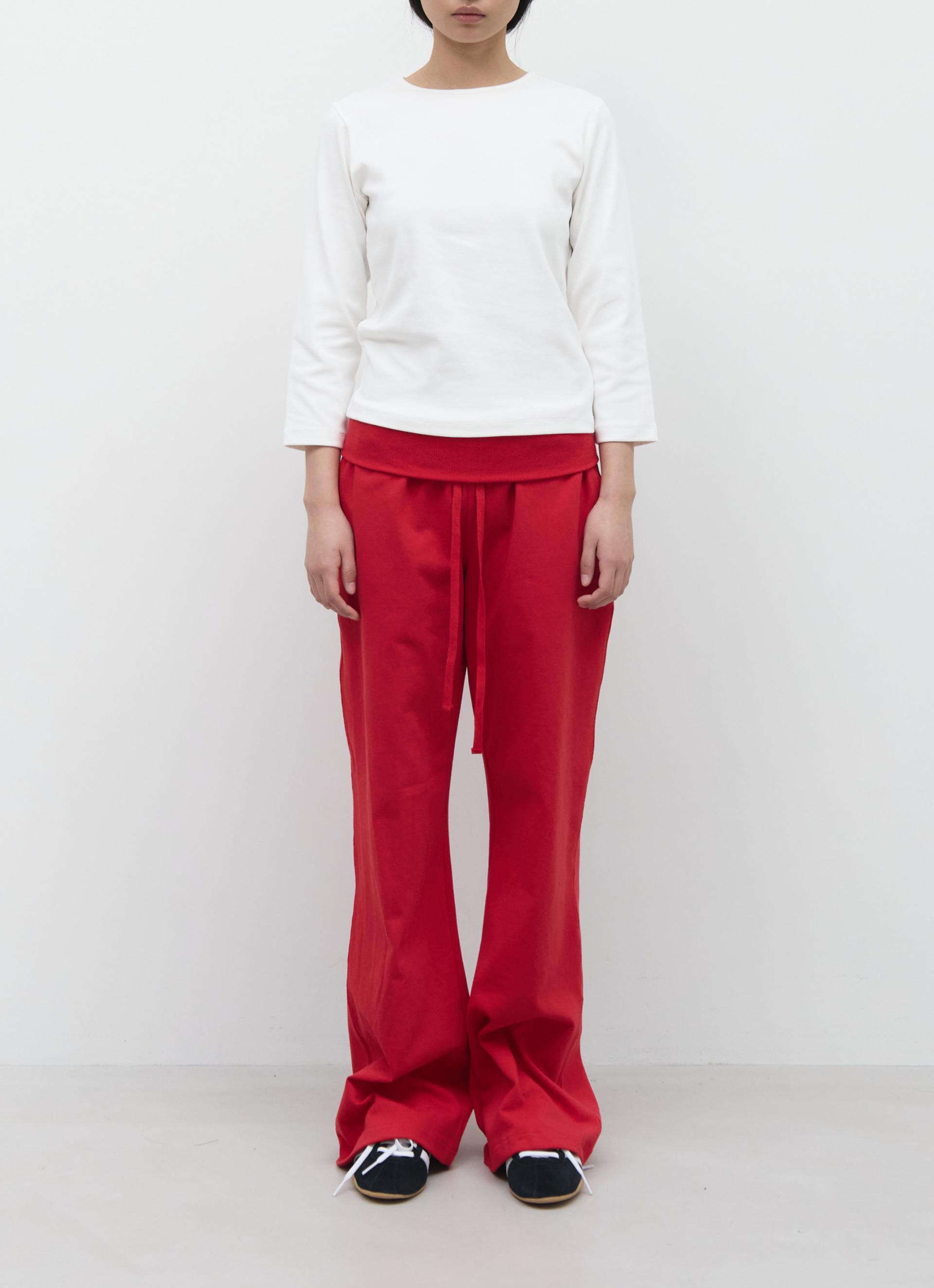 26SS FOLD OVER LONG PANTS / RED