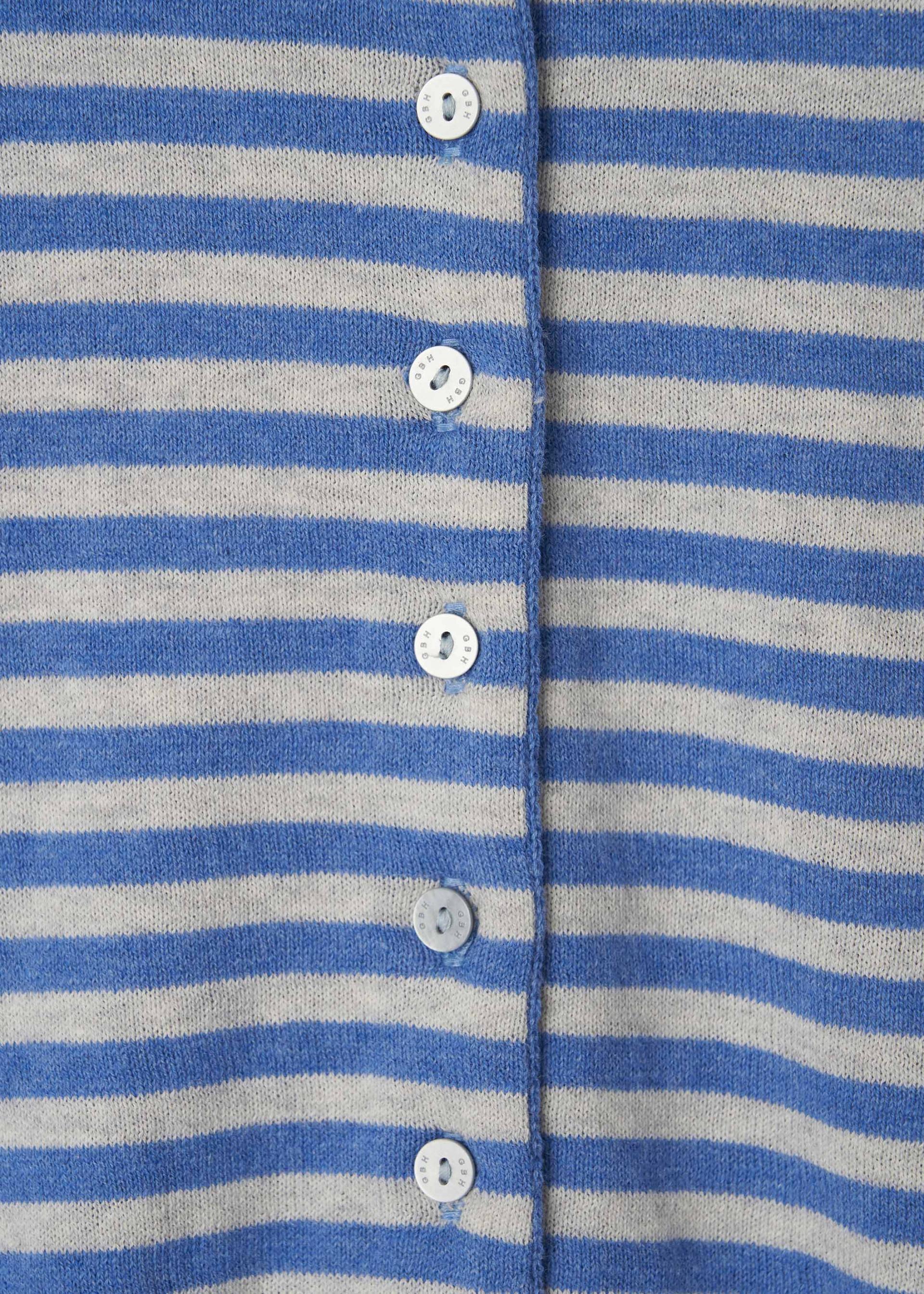 26SS CASHMERE ANG CARDIGAN / BLUE STRIPE