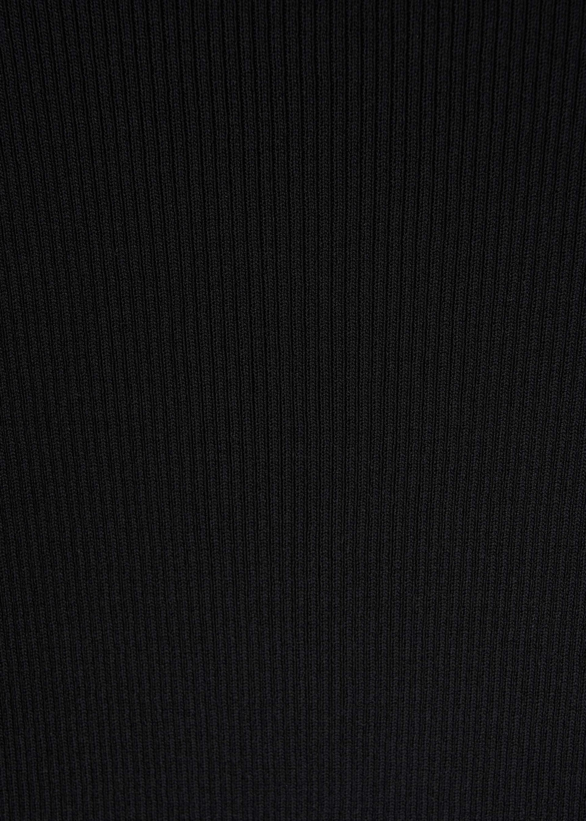 26SS RIBBED HALF SLEEVE KNIT / BLACK