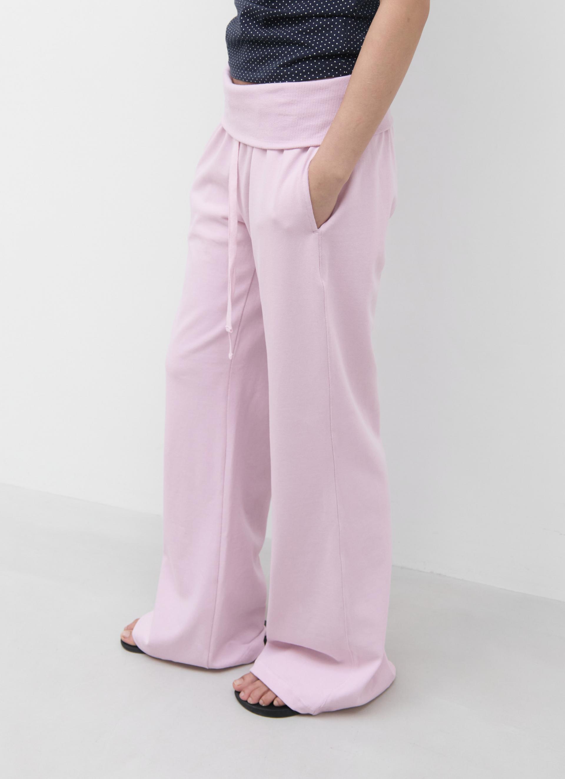 26SS FOLD OVER LONG PANTS / BABY PINK