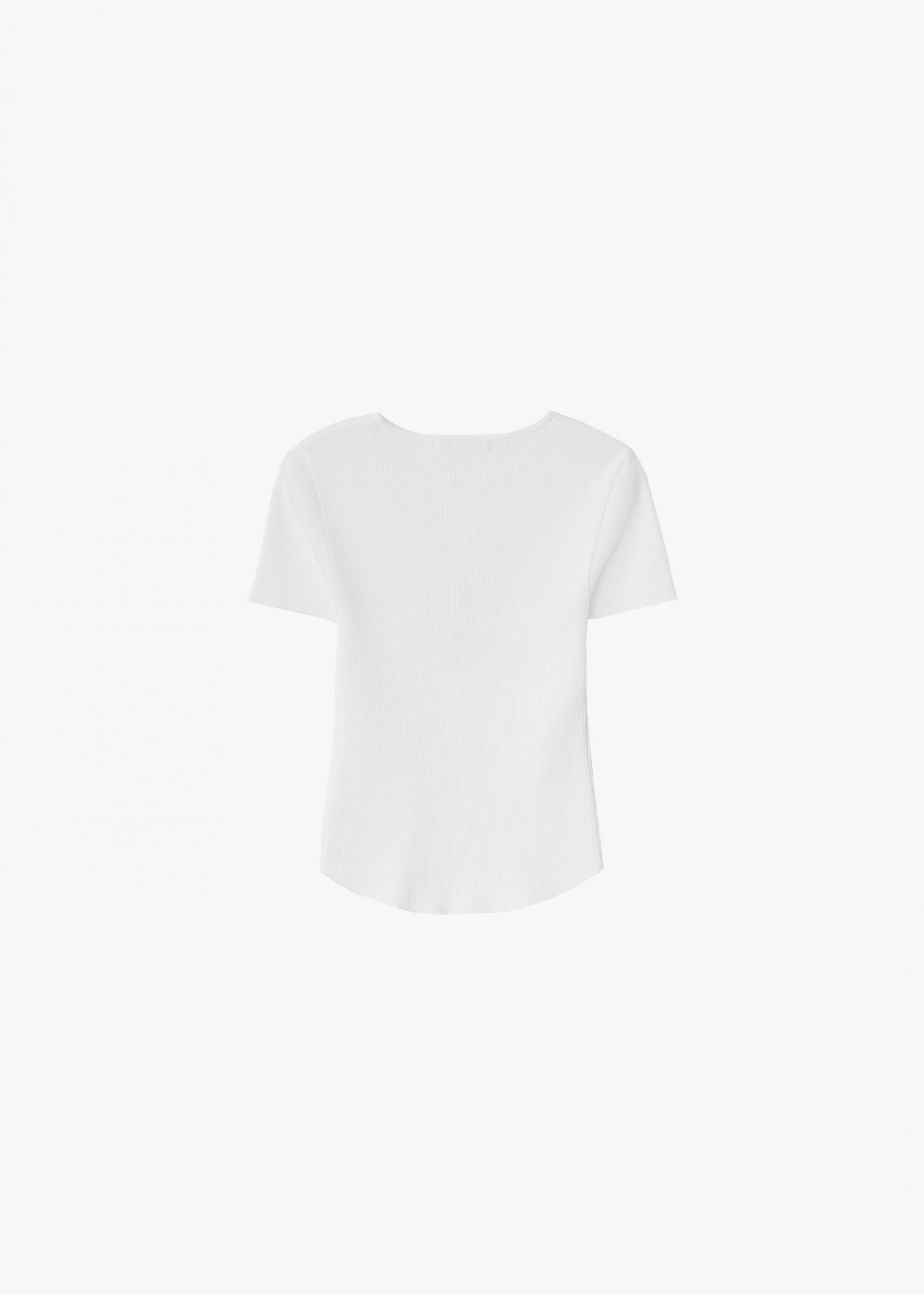 26SS RIBBED HALF SLEEVE KNIT / WHITE