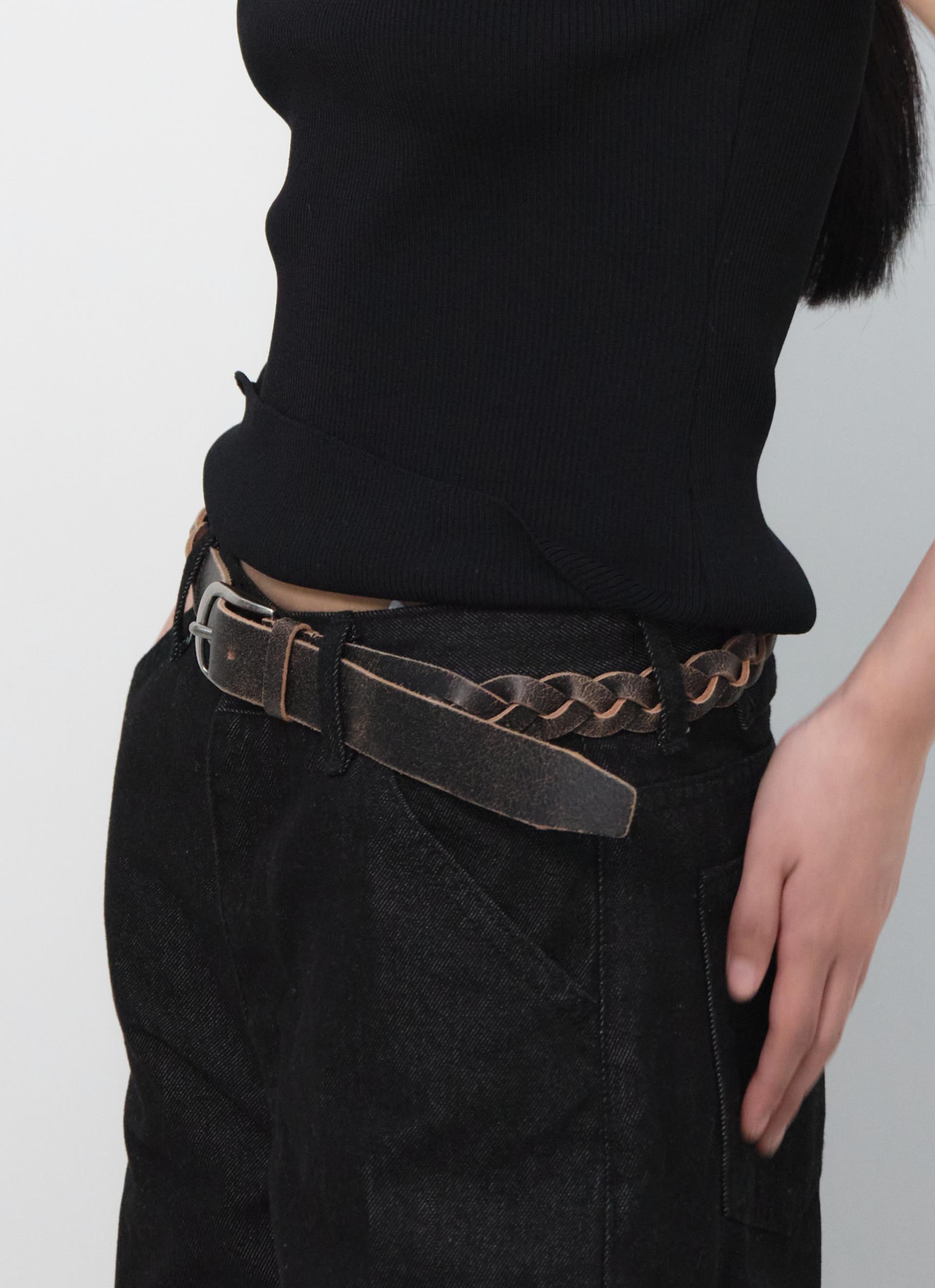 26SS TWIST BELT / DARK BROWN