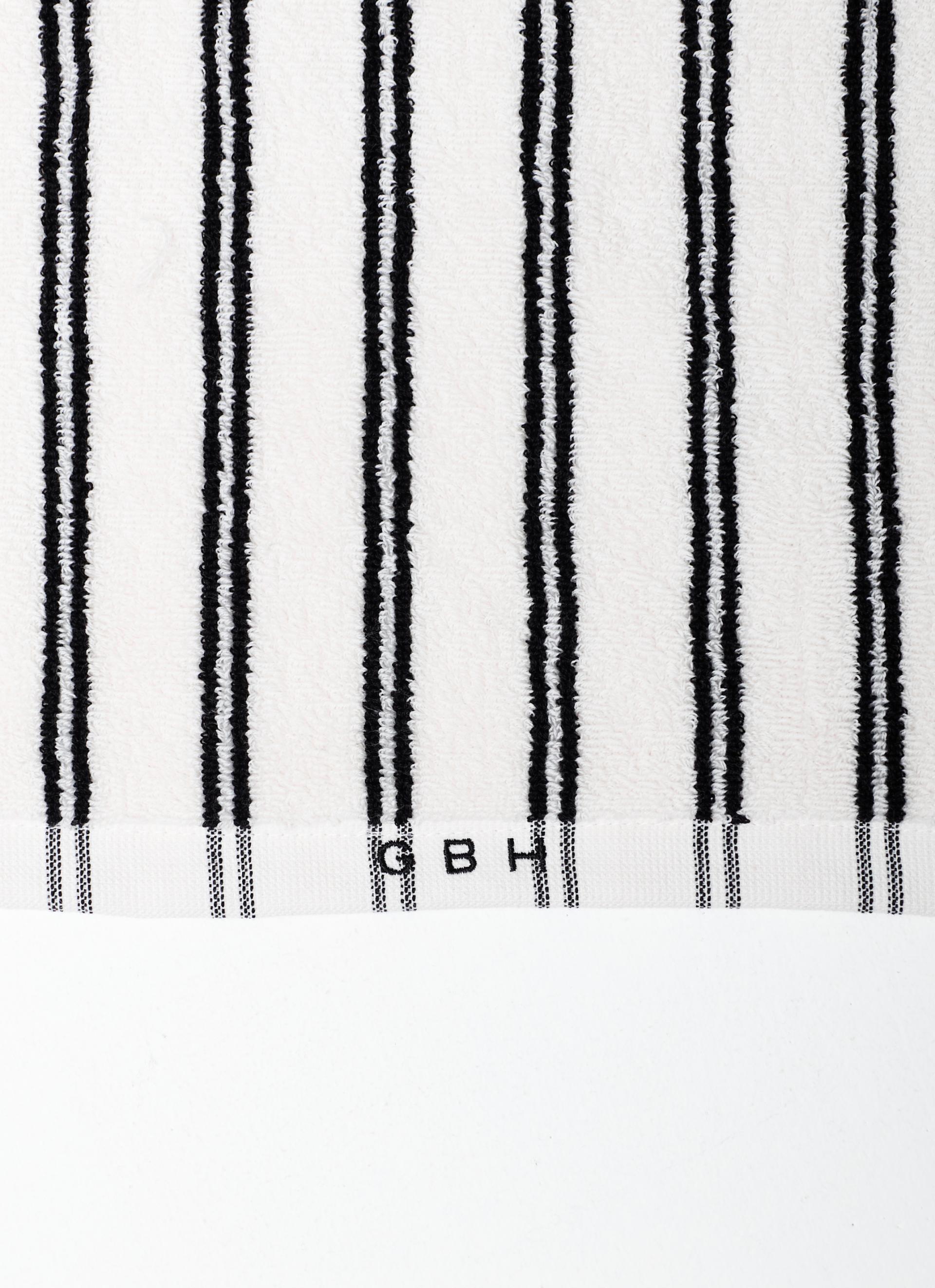 FACE TOWEL_STRIPE TWIN WHITE