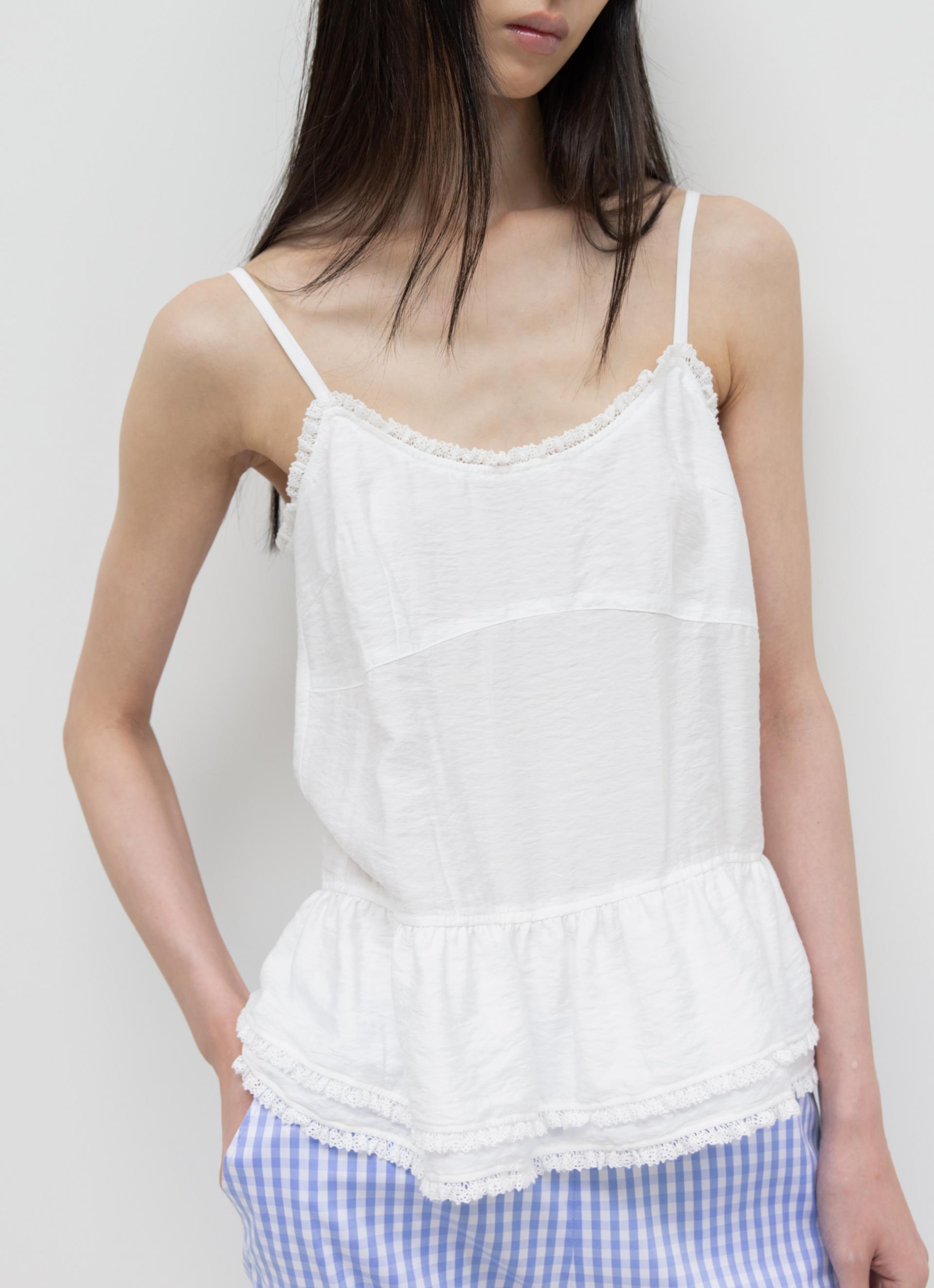 26SS FRILL LACE SLEEVELESS / WHITE