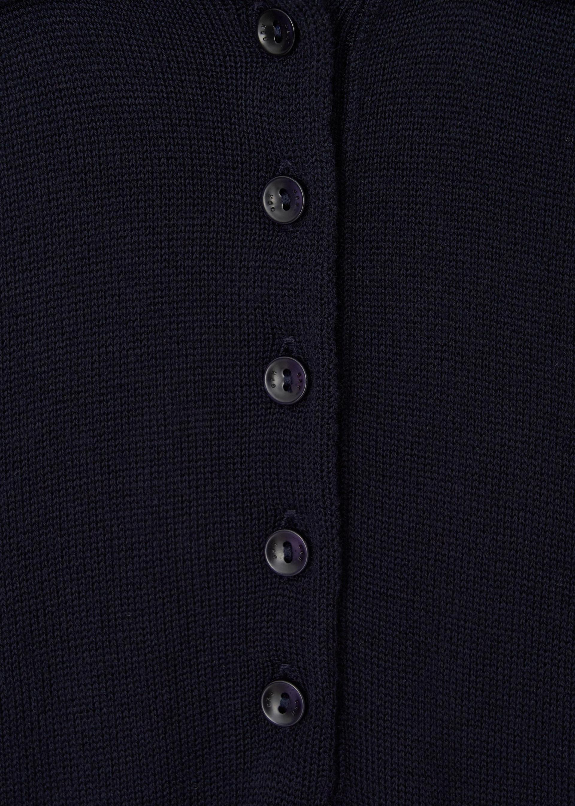 26SS WOOL SILK POLO KNIT / NAVY