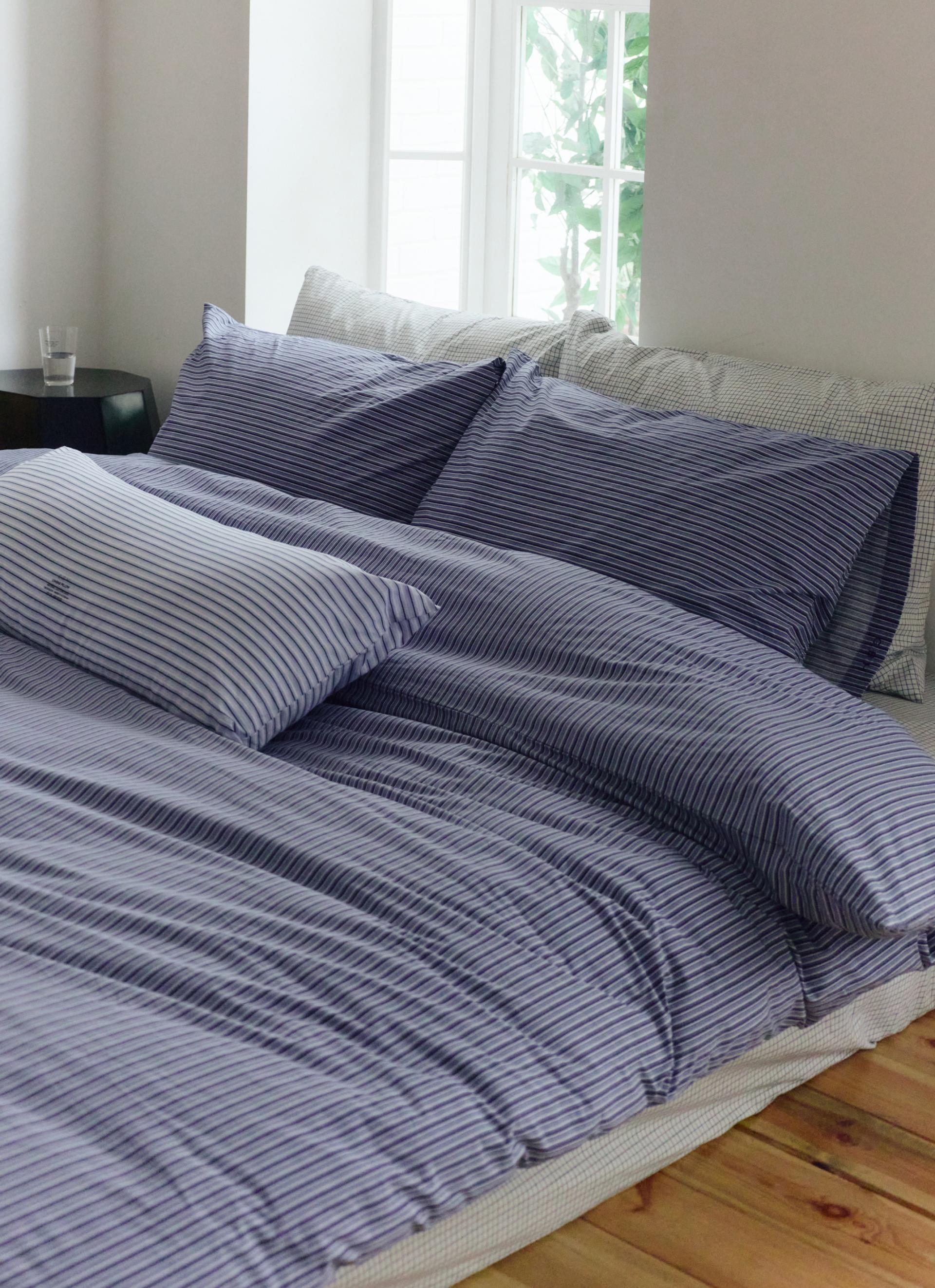 PILLOWCASE - THIN STRIPE SEA / 2 SIZES