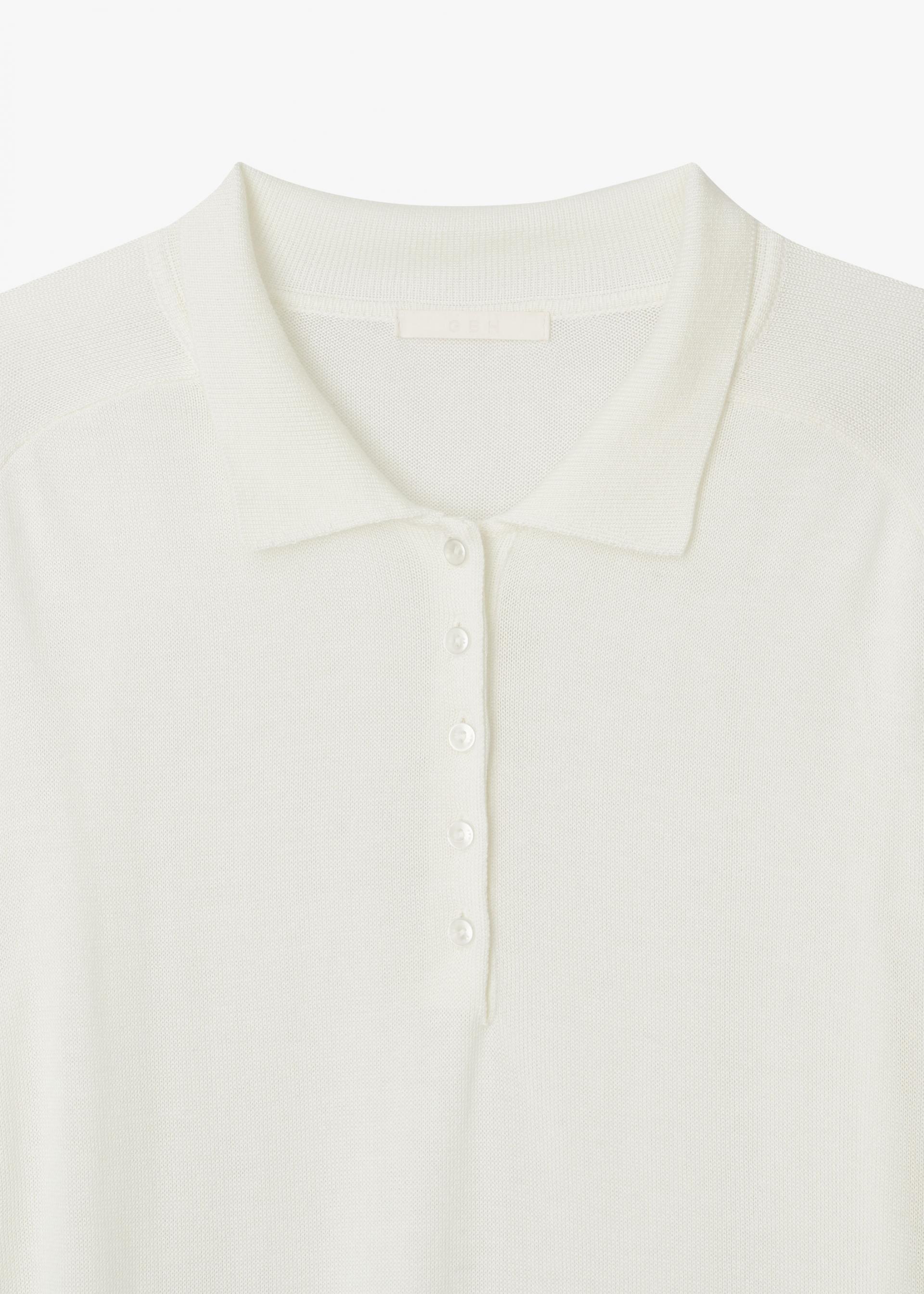 26SS WOOL SILK POLO KNIT / IVORY