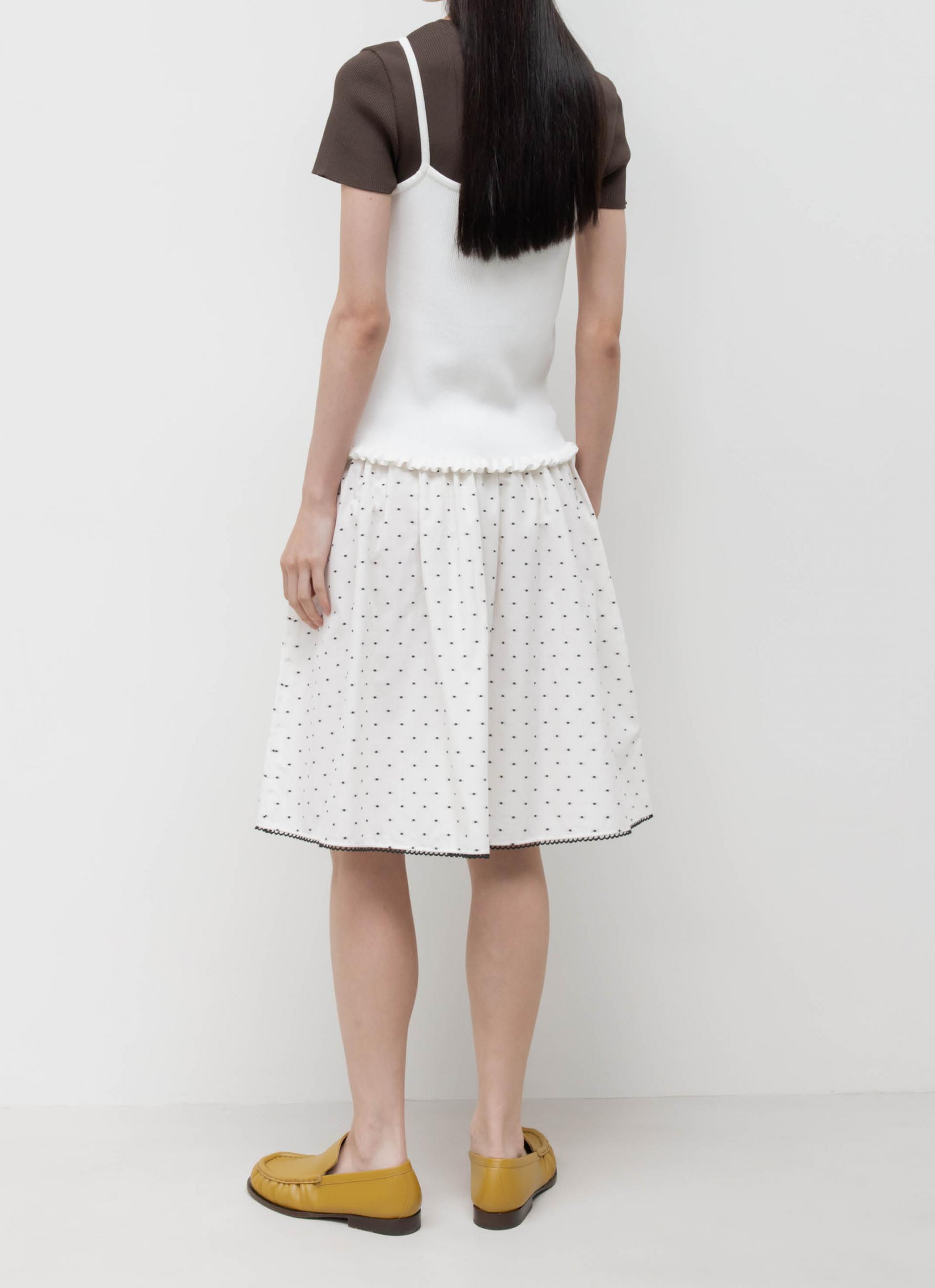 26SS RIBBED FRILL SLEEVELESS / WHITE