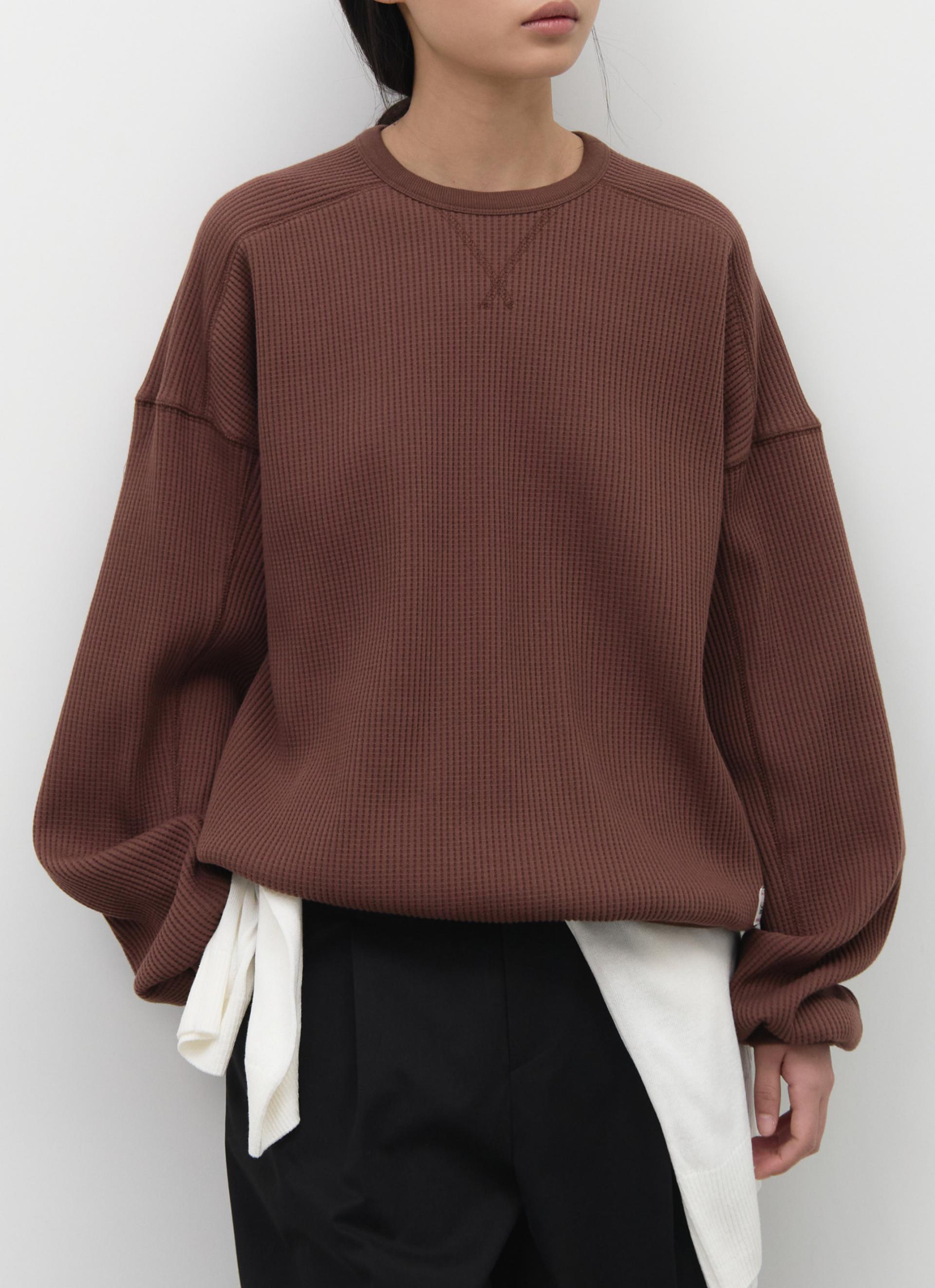 26SS WAFFLE TOP / BROWN