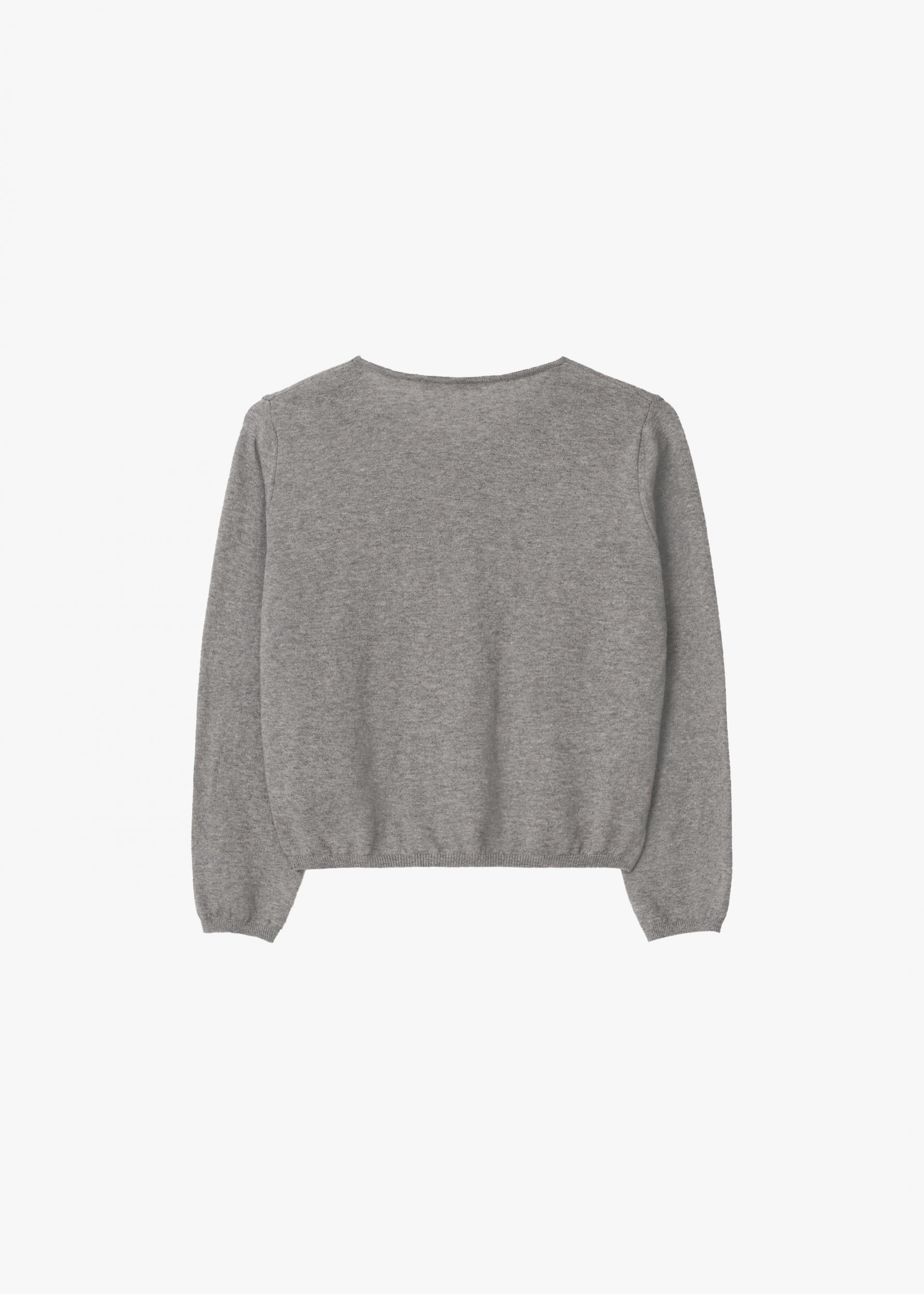 26SS CASHMERE PETITE CARDIGAN / MELANGE GREY