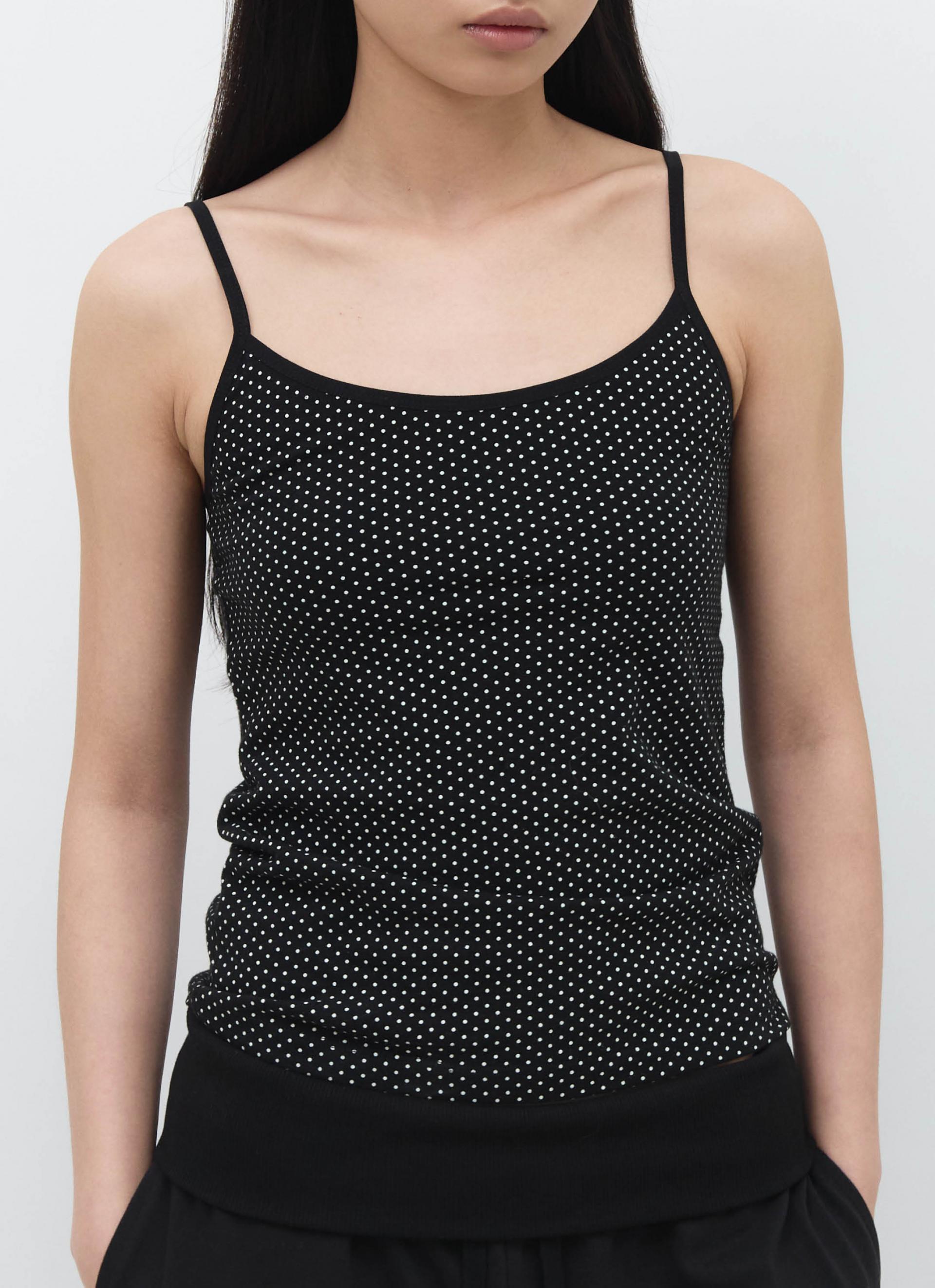 26SS SLIM FIT DOT SLEEVELESS / BLACK