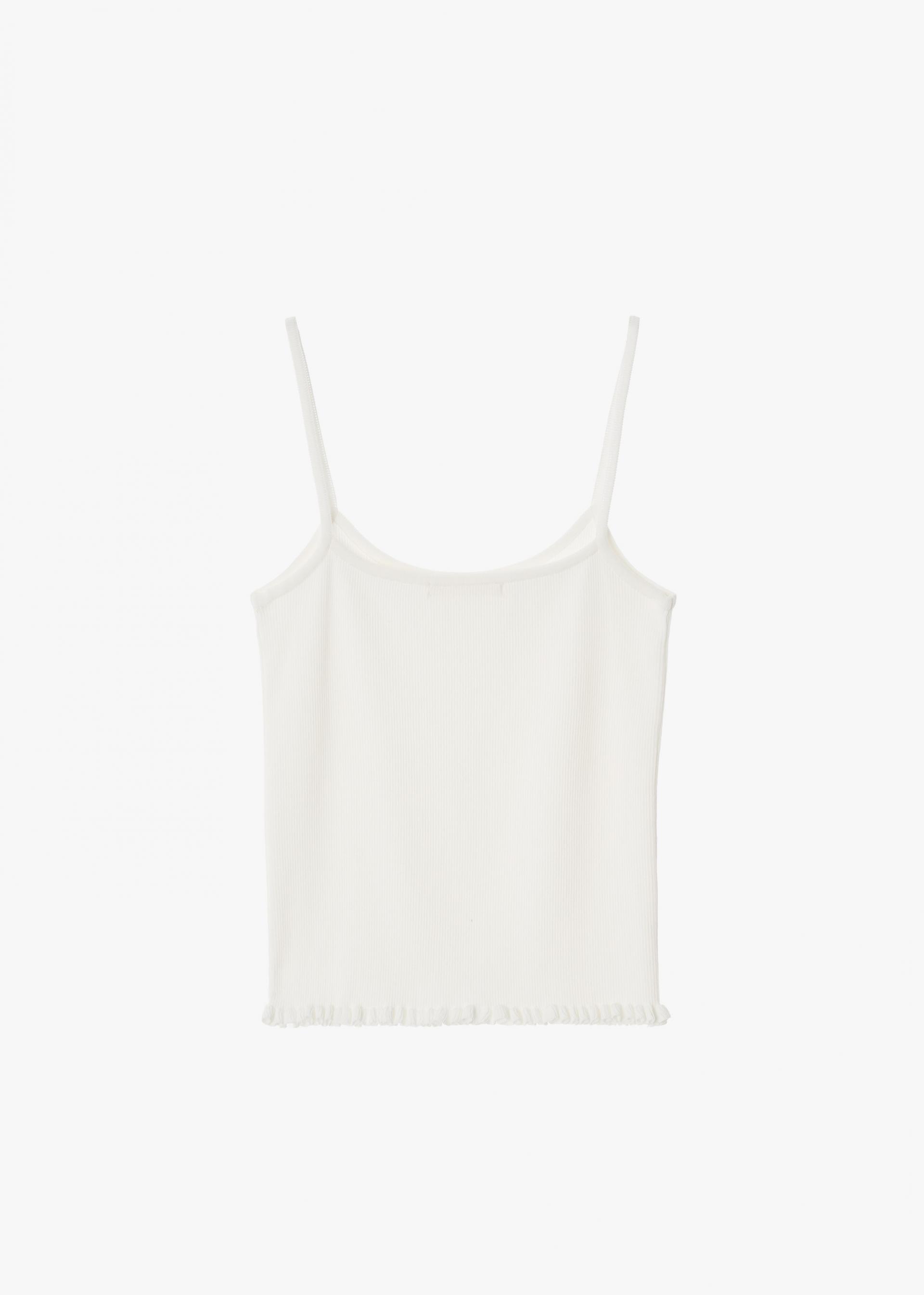 26SS RIBBED FRILL SLEEVELESS / WHITE