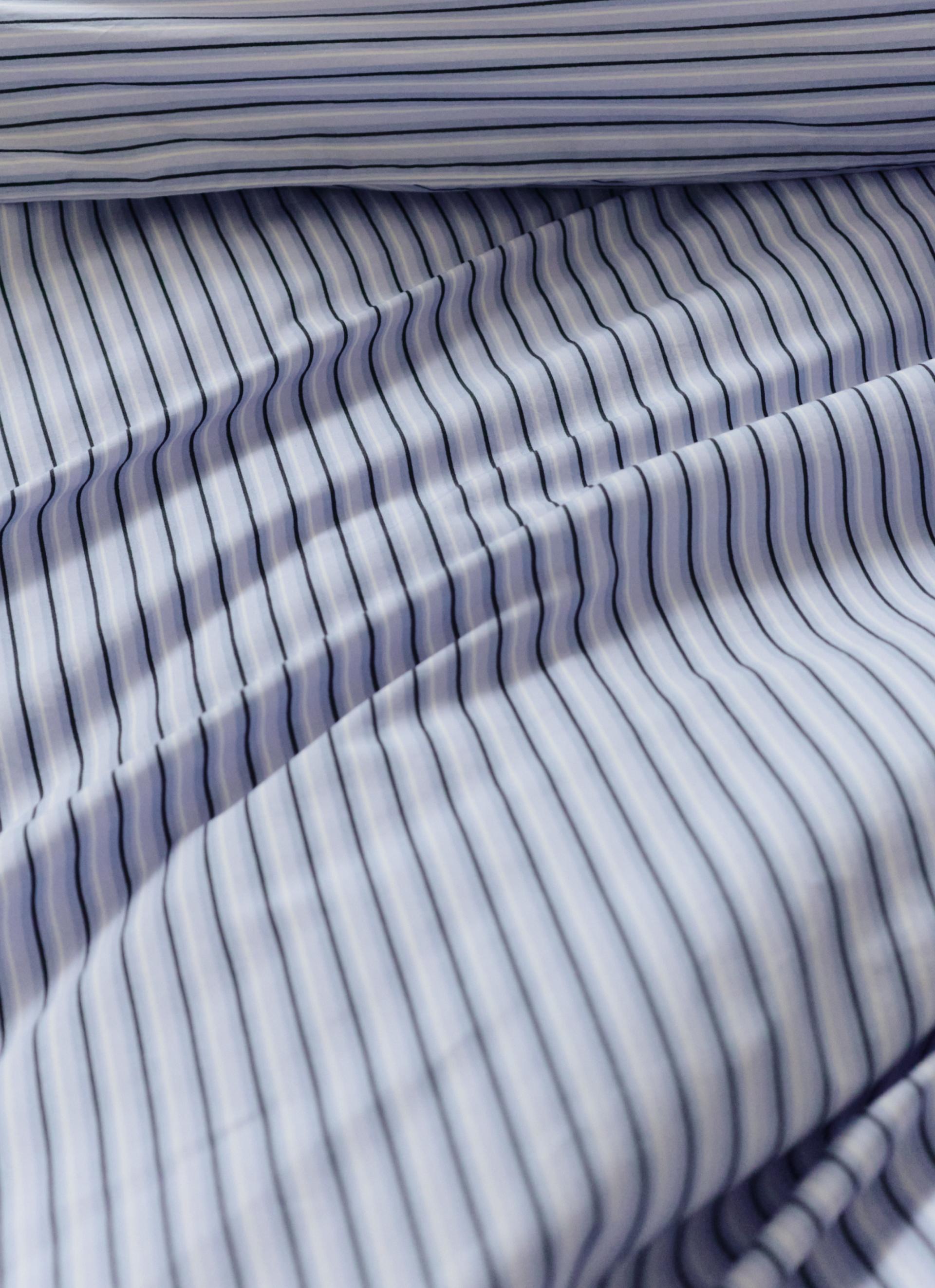 PILLOWCASE - THIN STRIPE AQUA / 2 SIZES