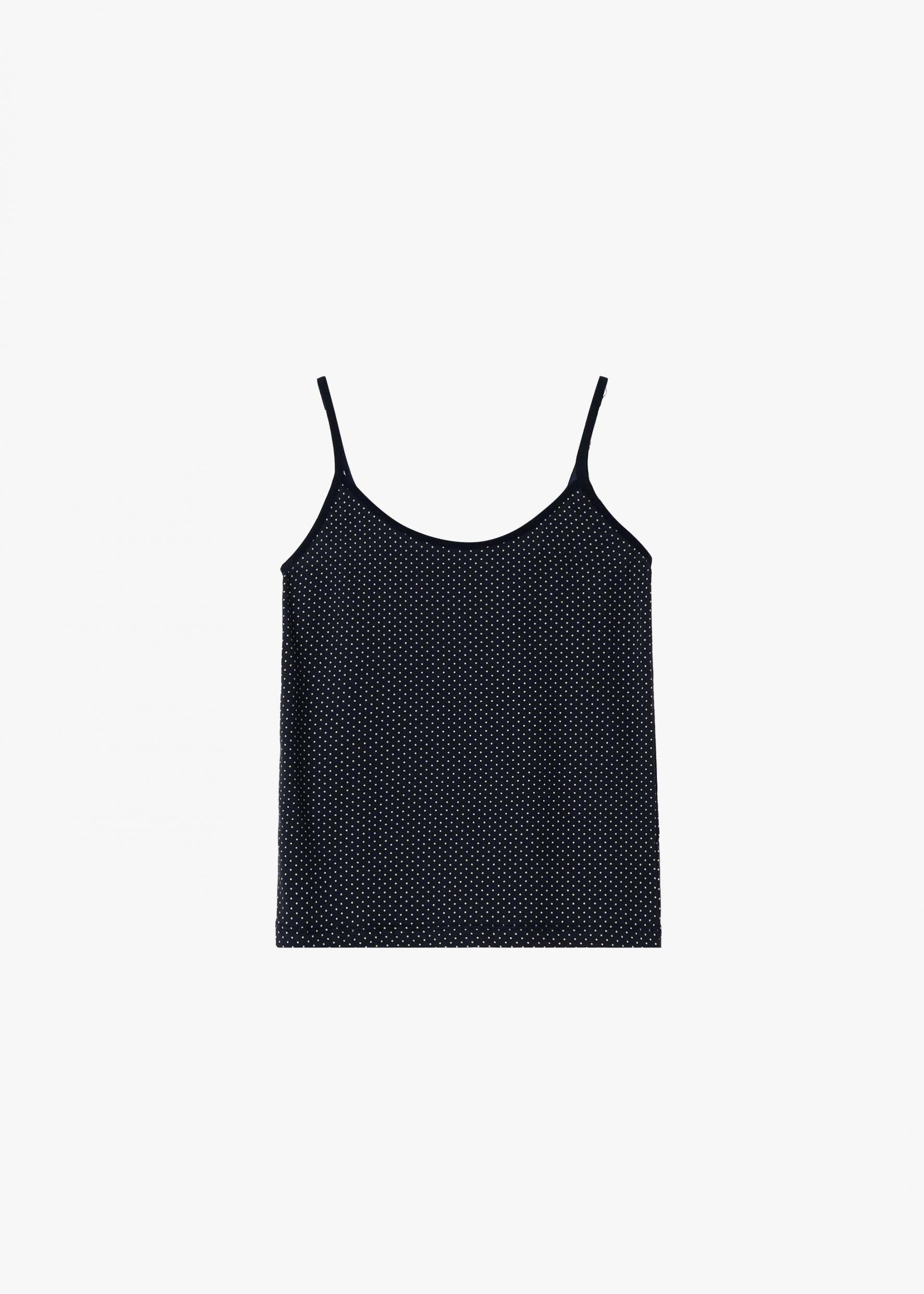 26SS SLIM FIT DOT SLEEVELESS / NAVY
