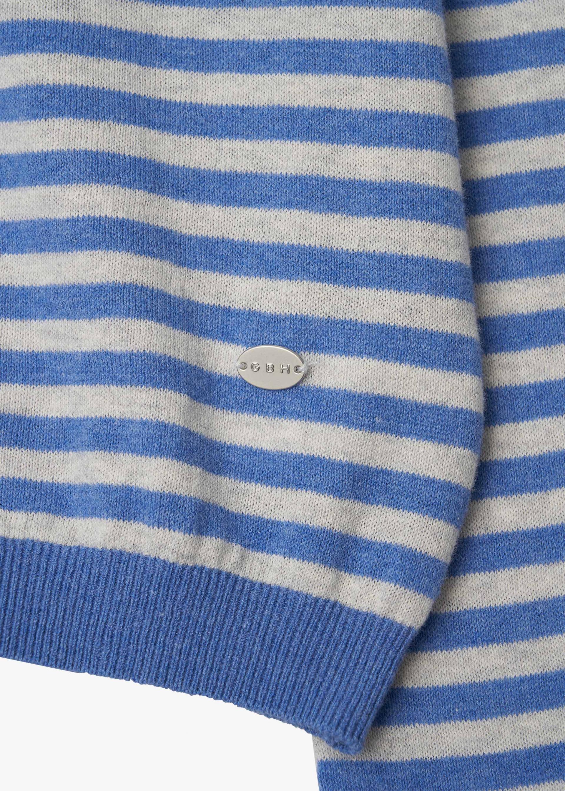 26SS CASHMERE ANG CARDIGAN / BLUE STRIPE