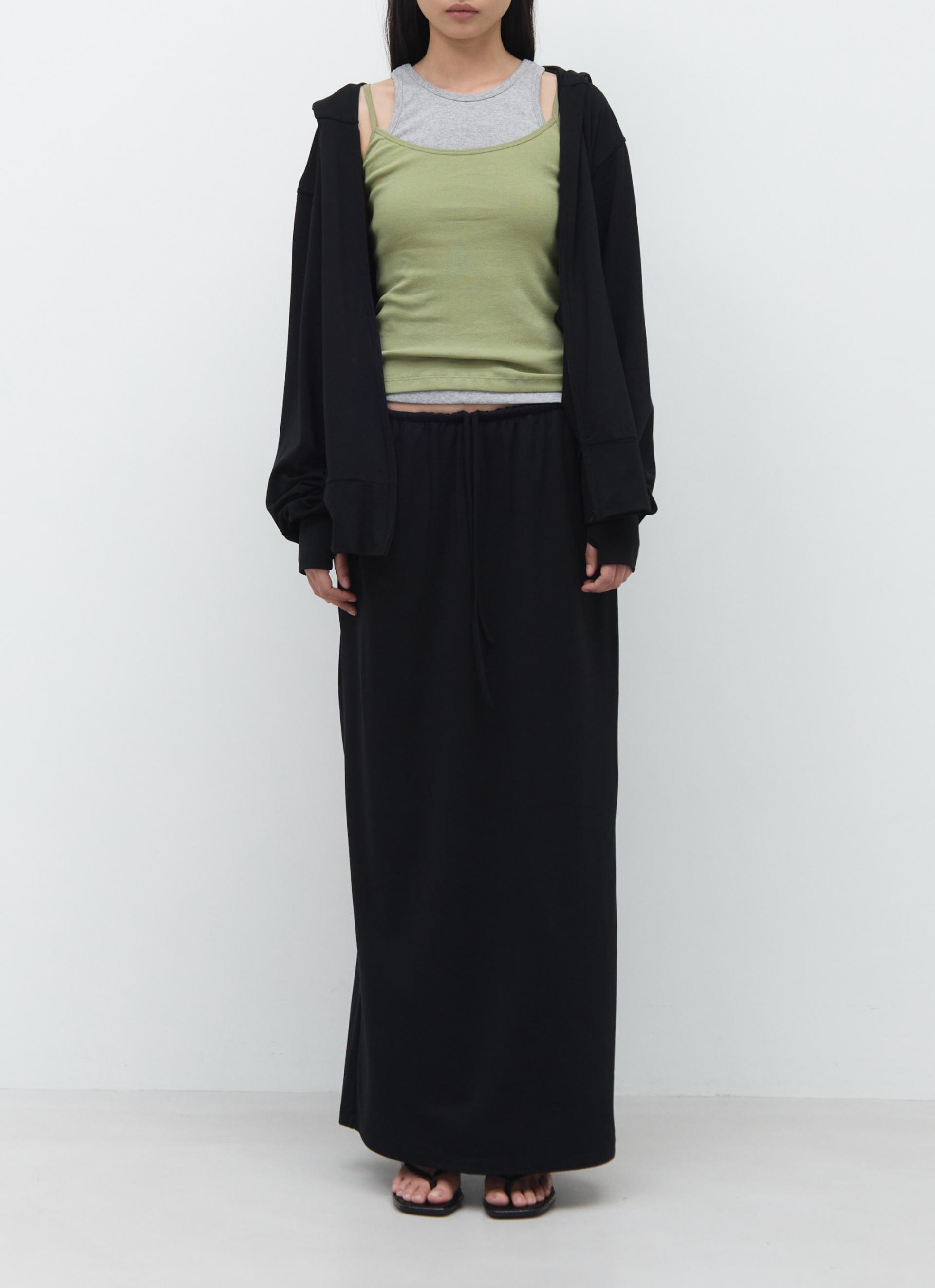 26SS DRAW HOOD ZIP-UP / BLACK