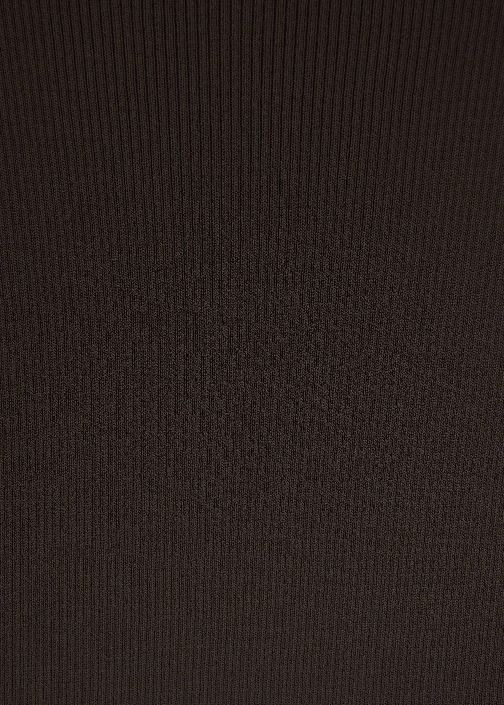 26SS RIBBED HALF SLEEVE KNIT / BROWN