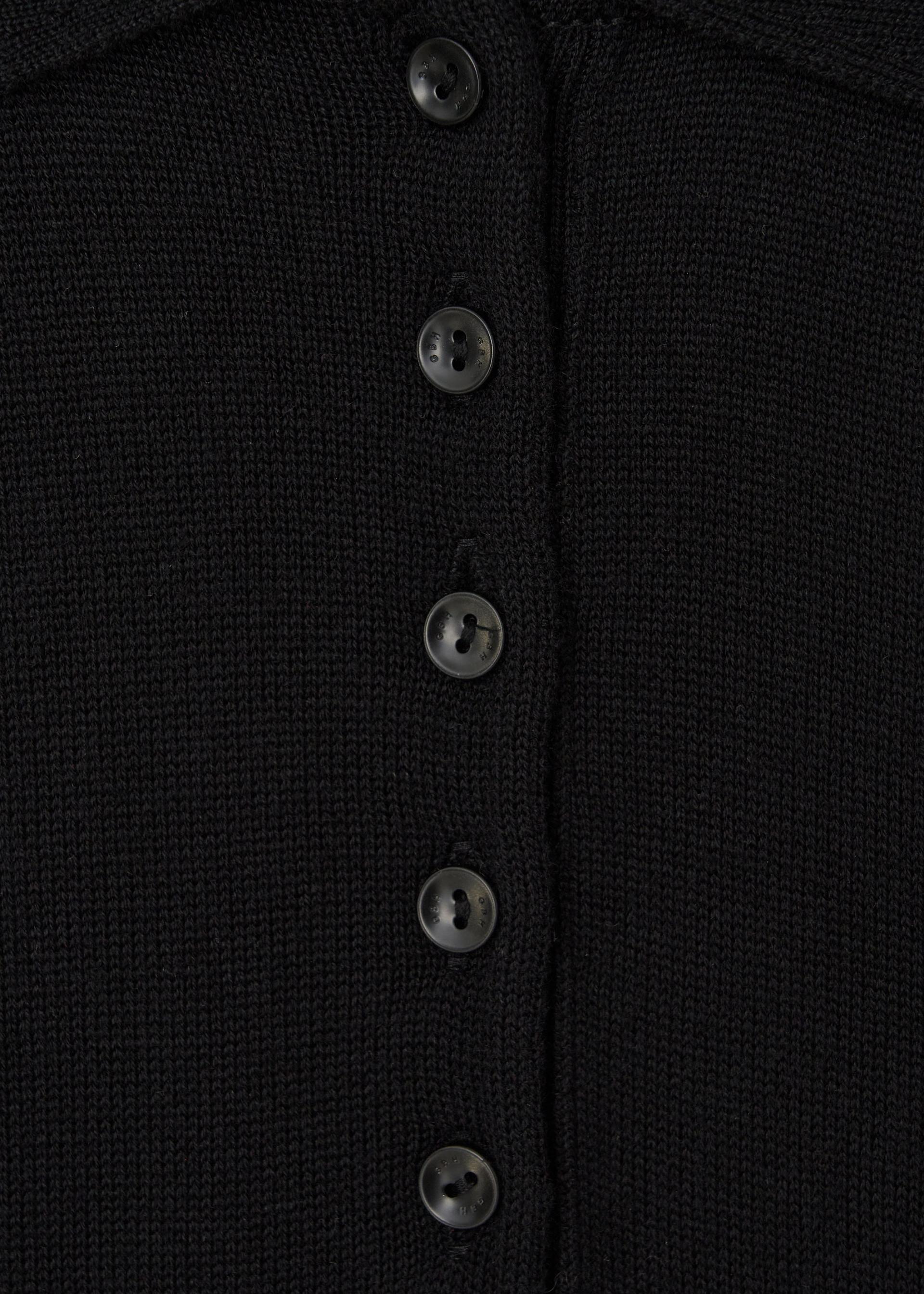 26SS WOOL SILK POLO KNIT / BLACK
