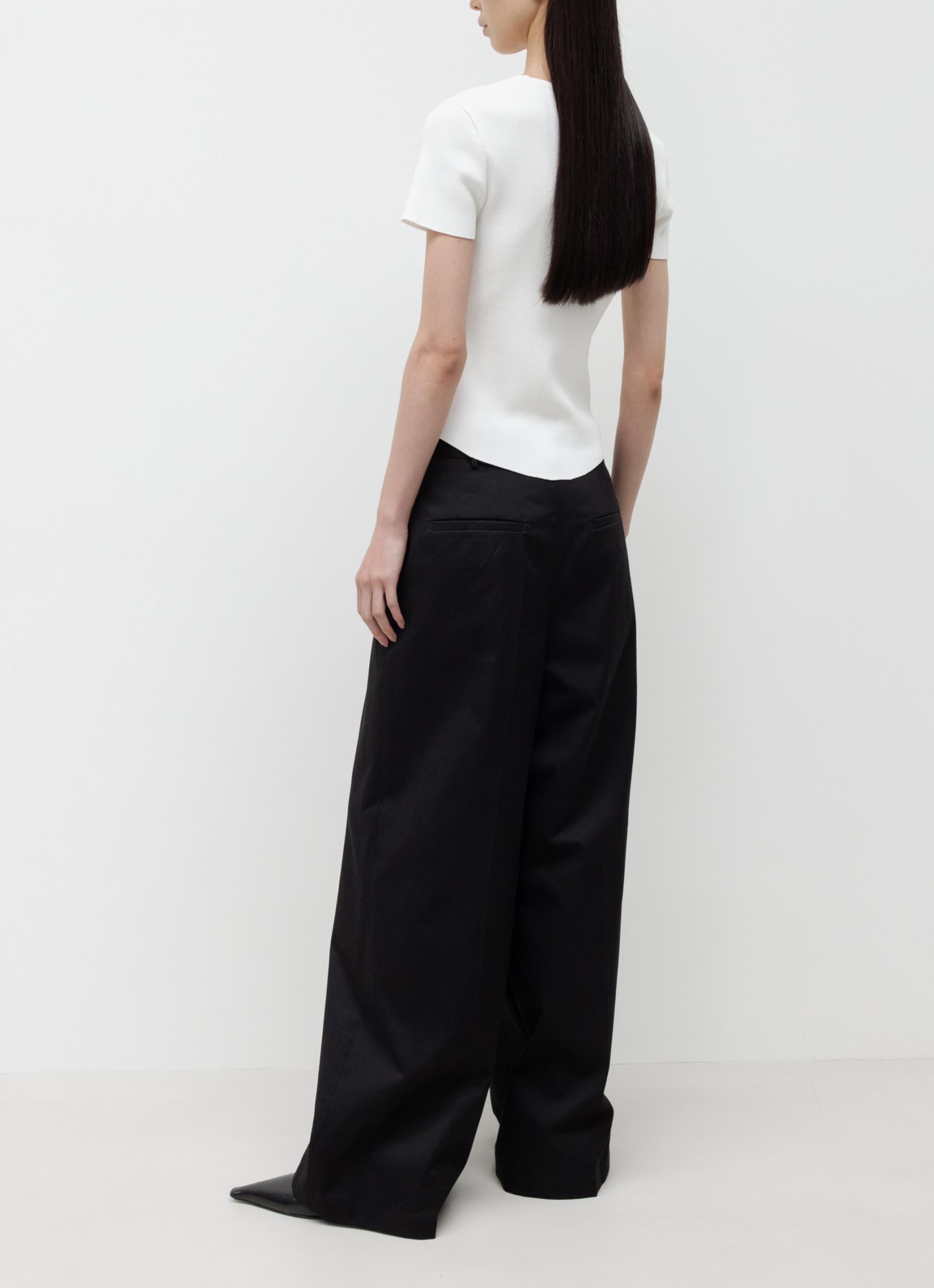 26SS WIDE FIT COTTON PANTS / BLACK