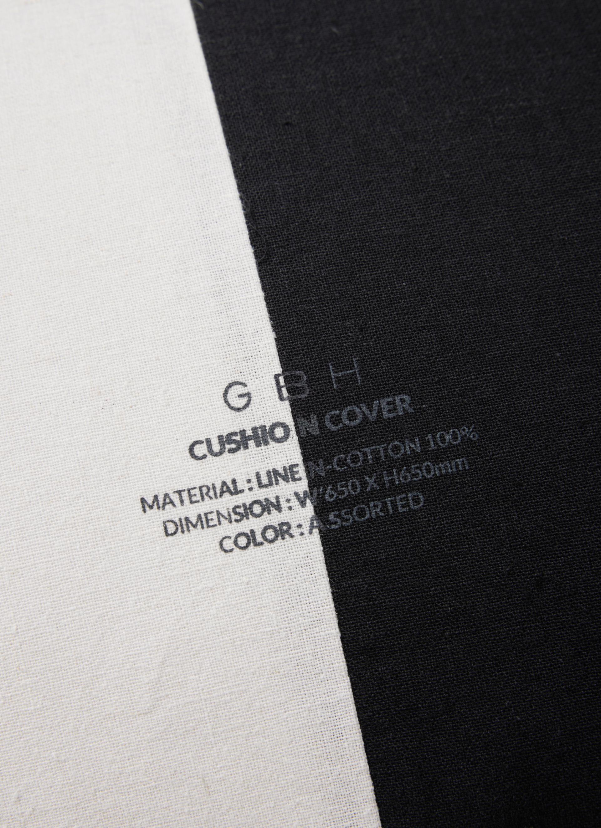 PATCHWORK CUSHION COVER / BLACK&ASH (65x65cm)