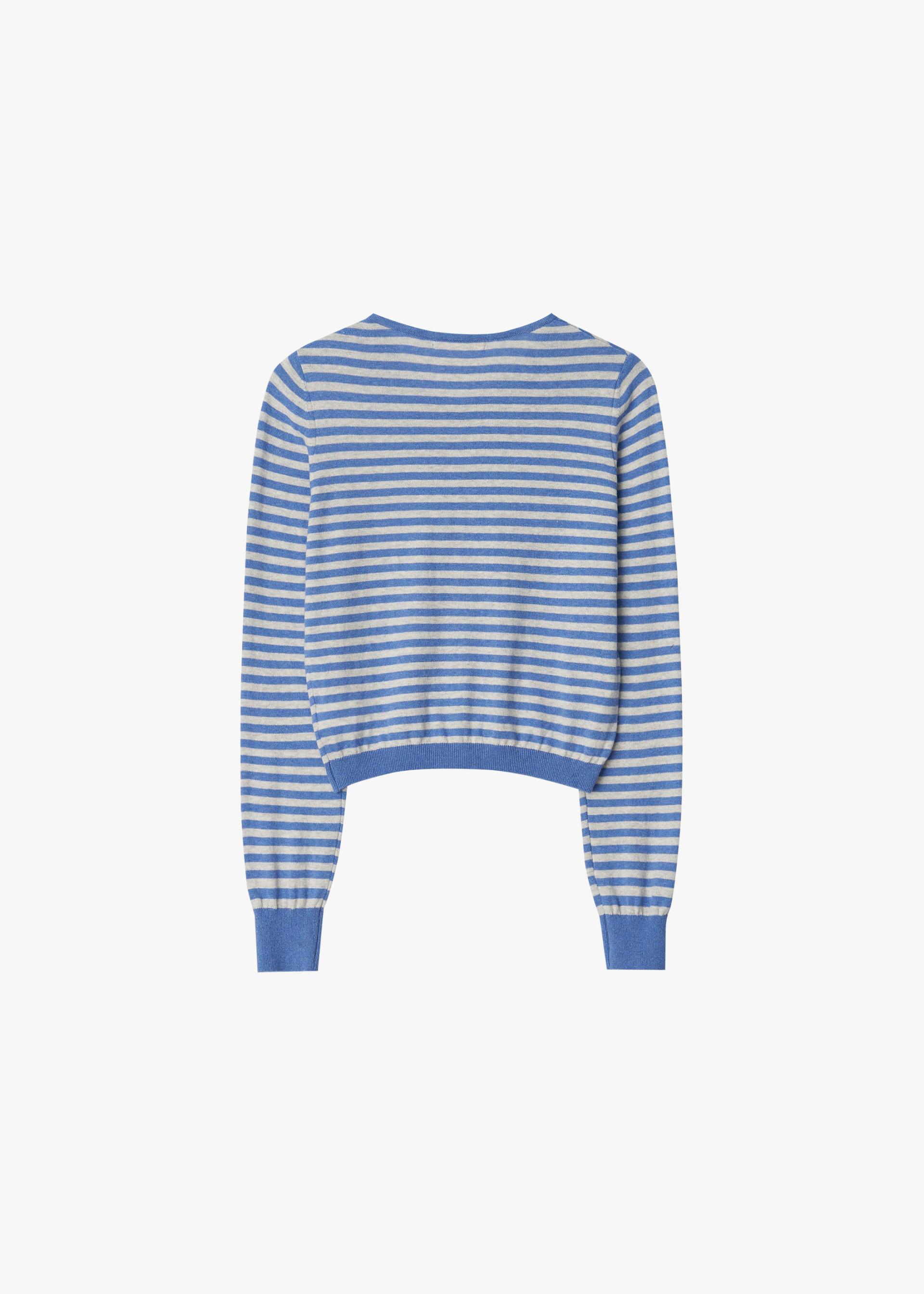 26SS CASHMERE ANG CARDIGAN / BLUE STRIPE