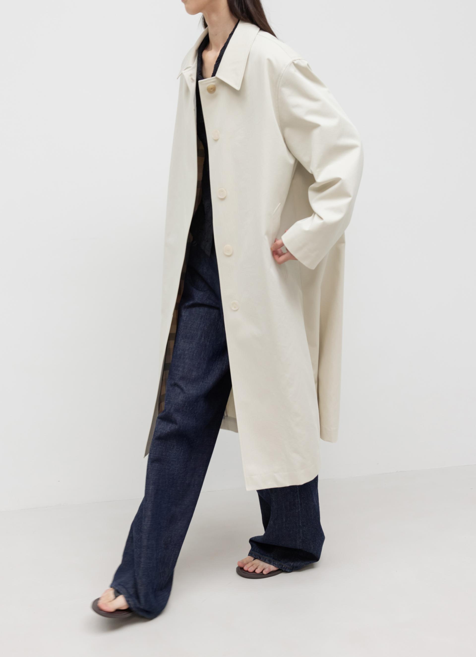 26SS SINGLE MAC COAT / BEIGE
