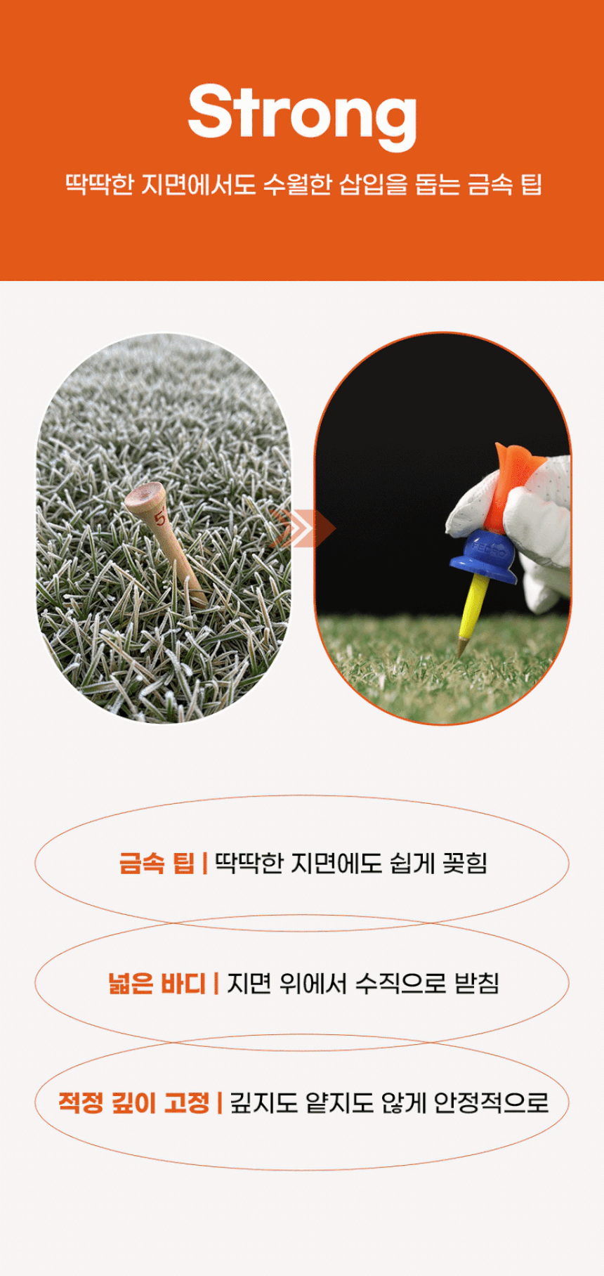 페드로 각도조절 특허 골프티 슬라이스방지 4개입 4컬러