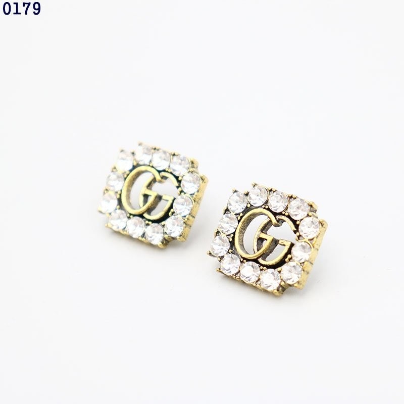 정면 GG 마몽 크리스탈 골드 이어링