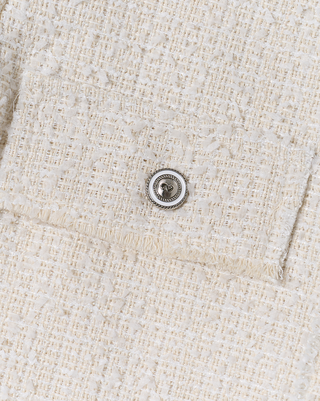 Tweed Short Sleeve Jacket (Ivory)