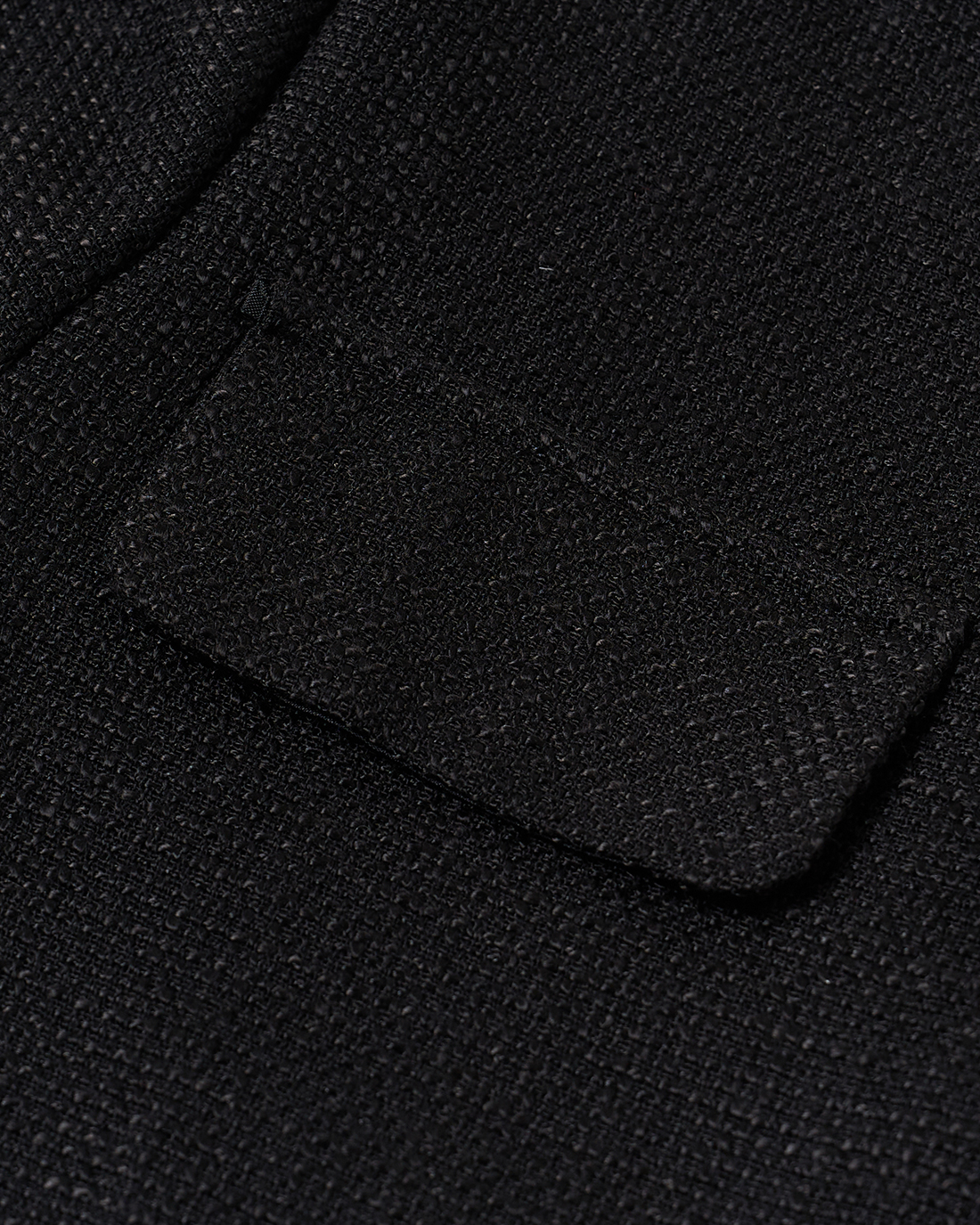 [LINEN] Tweed Summer Jacket (Black)