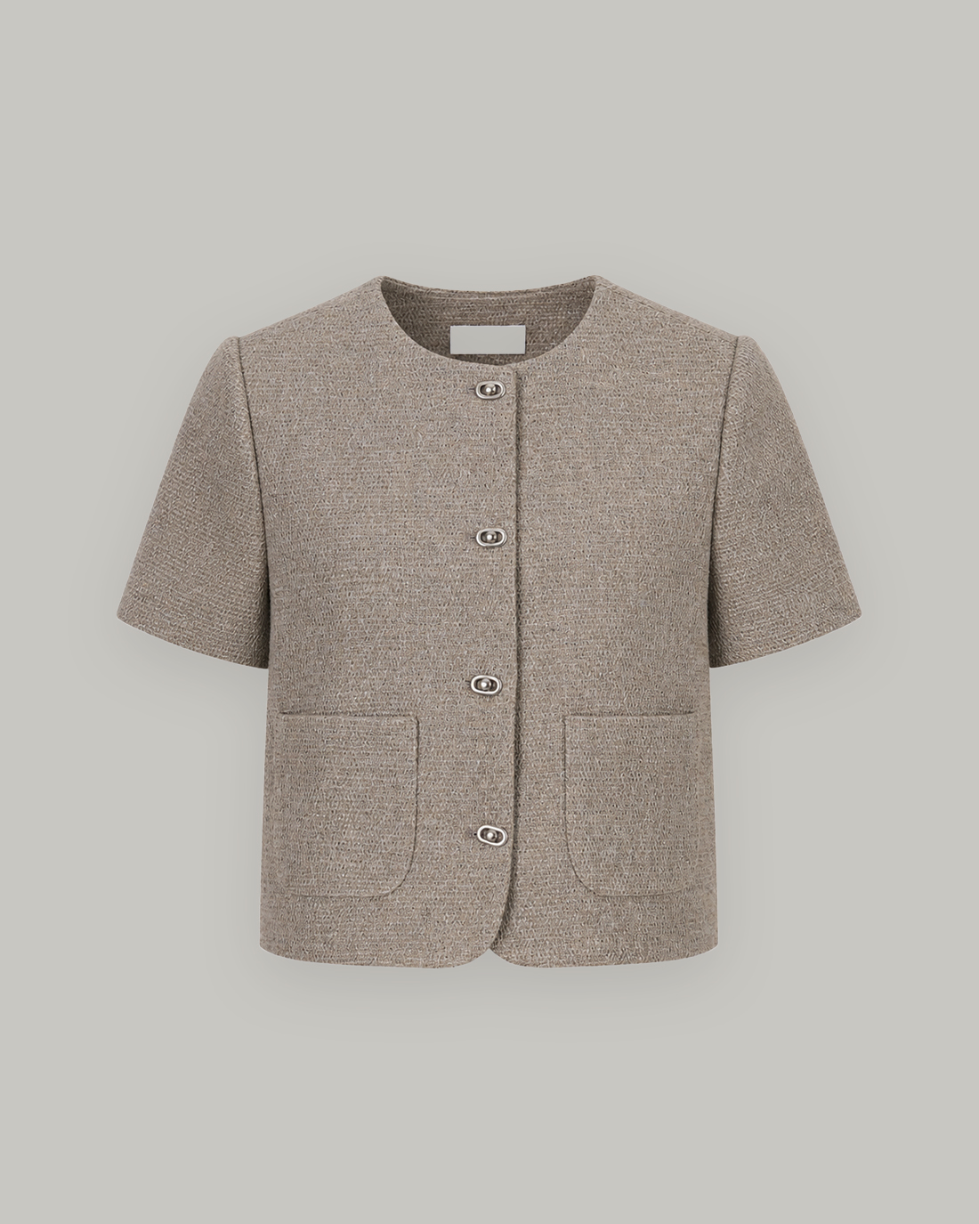 [LINEN] Tweed Short-sleeve Jacket