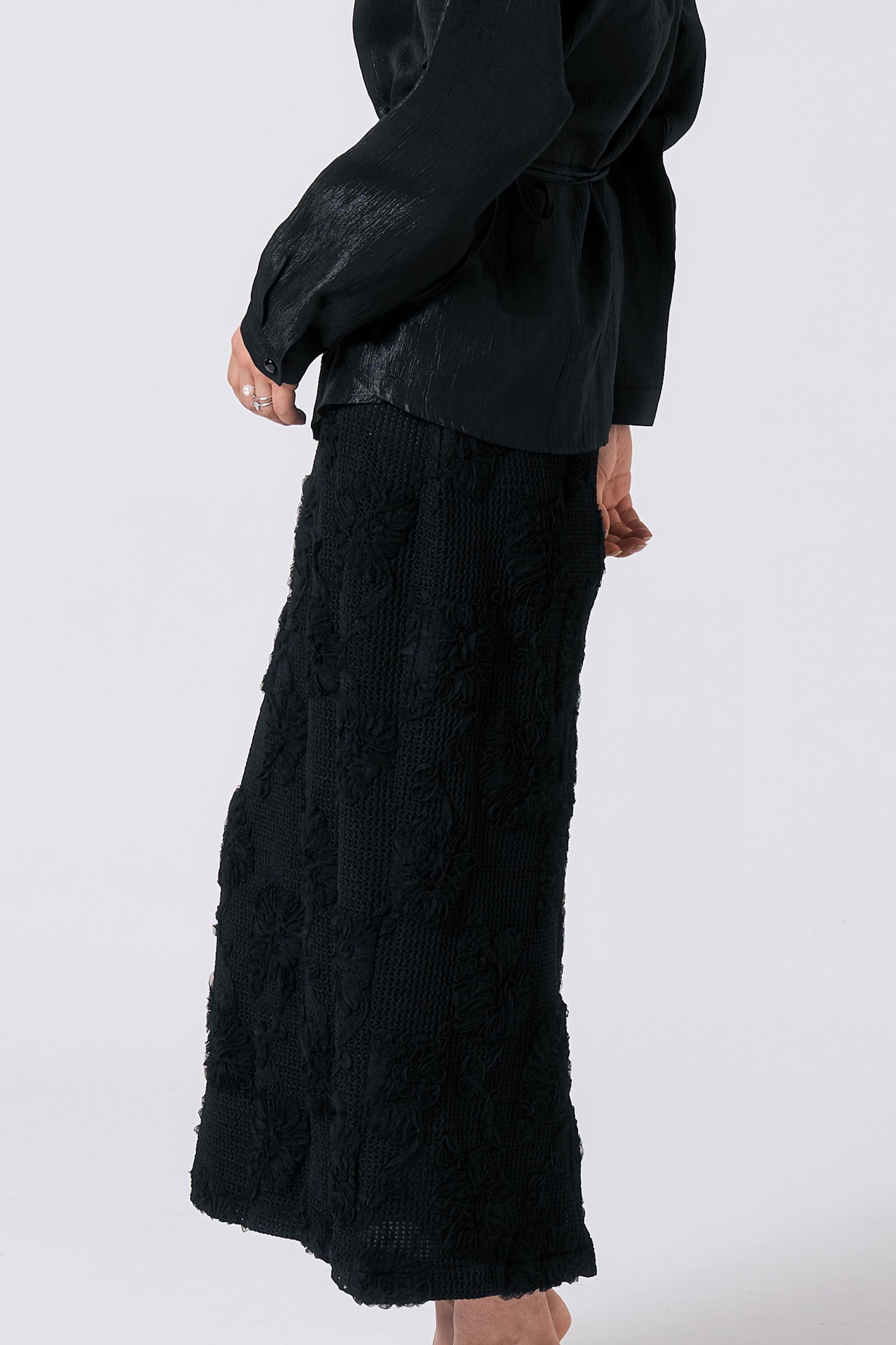 [CROCHET] Tweed Skirt (Black)